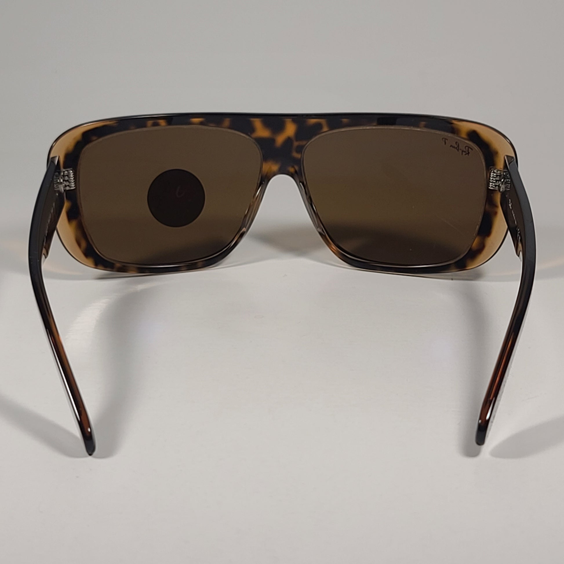 Ray-Ban RB2196 1292/57 Blair Polarized Sunglasses Havana On Transparent Brow / Brown Lens - Sunglasses