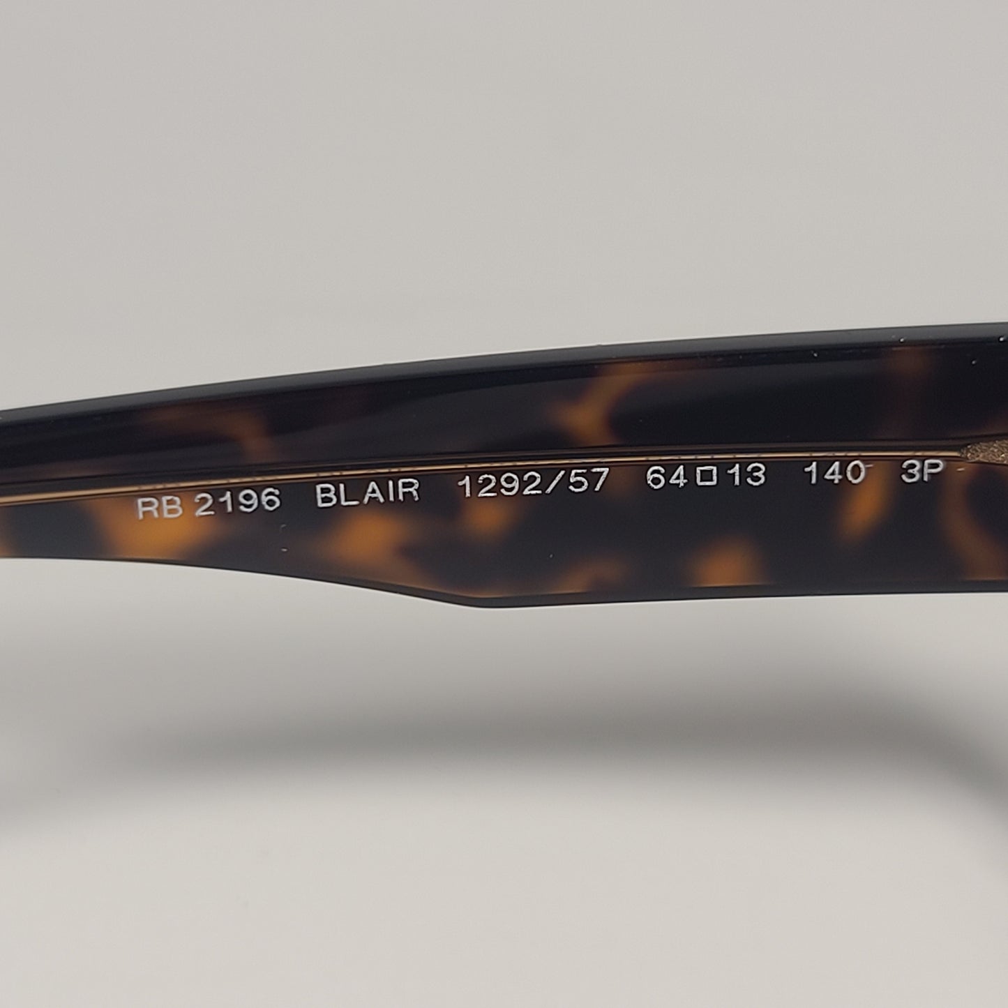 Ray-Ban RB2196 1292/57 Blair Polarized Sunglasses Havana On Transparent Brow / Brown Lens - Sunglasses