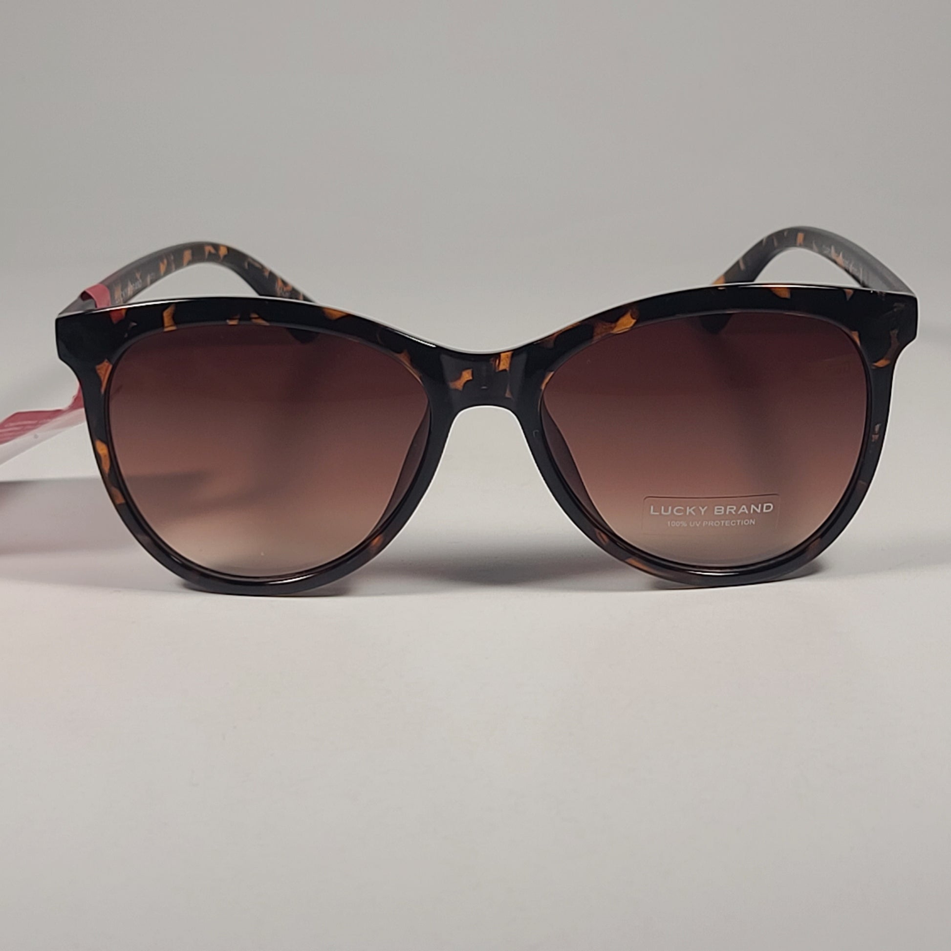 Lucky Brand Cardiff Soft Round Sunglasses Brown Tortoise Frame Brown Gradient 57mm - Sunglasses