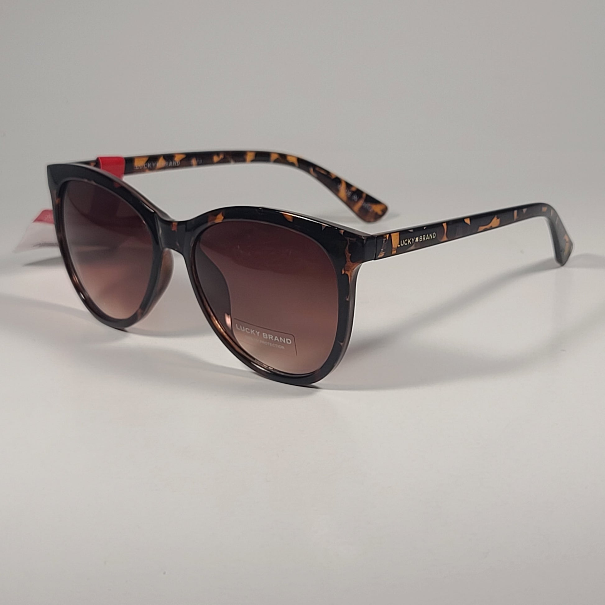 Lucky Brand Cardiff Soft Round Sunglasses Brown Tortoise Frame Brown Gradient 57mm - Sunglasses