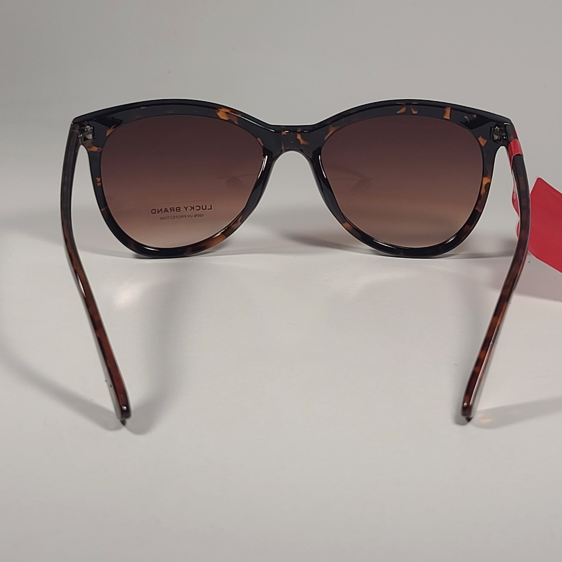Lucky Brand Cardiff Soft Round Sunglasses Brown Tortoise Frame Brown Gradient 57mm - Sunglasses