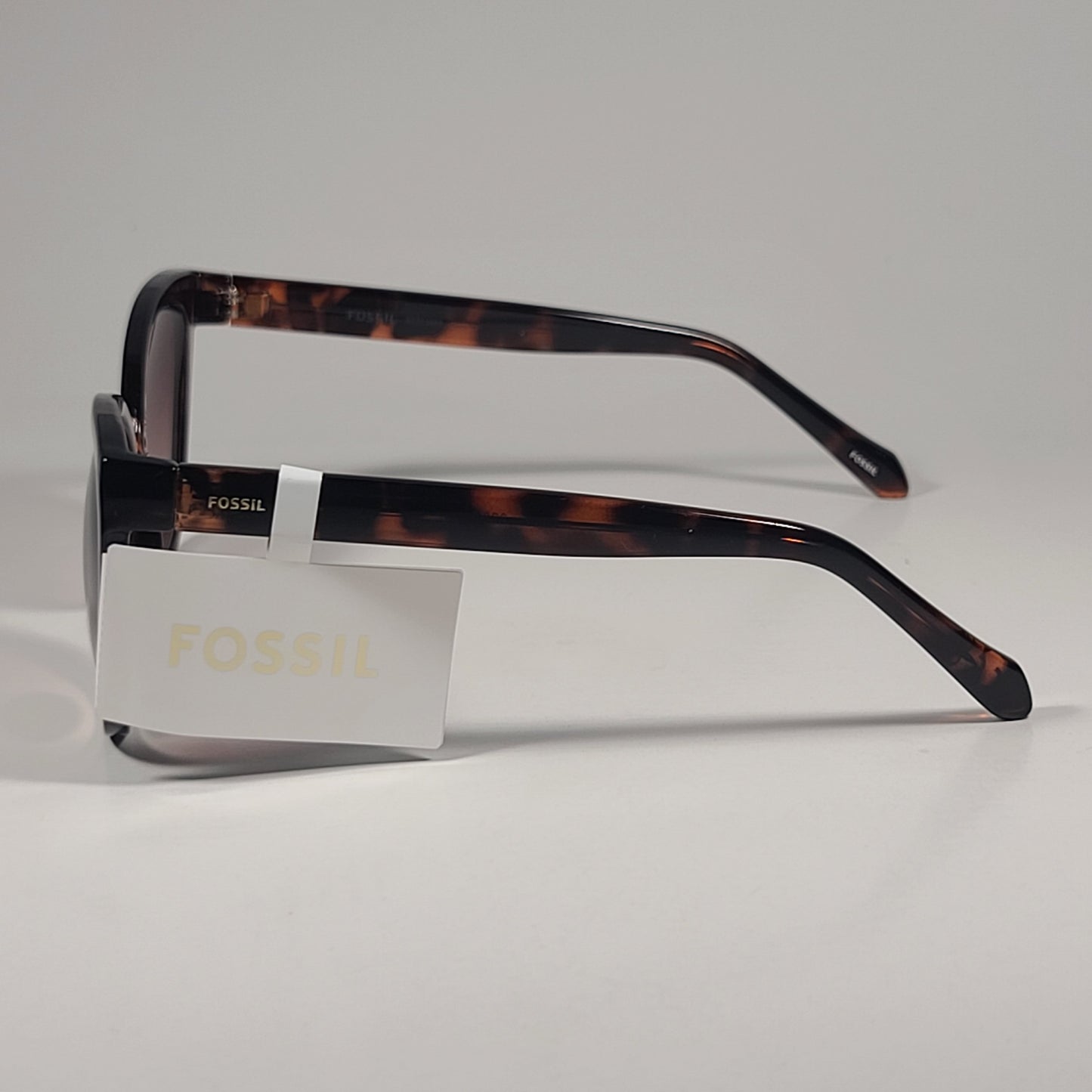 Fossil Cat Eye FW181 Sunglasses Brown Tortoise Frame Brown Gradient Lens 56mm - Sunglasses