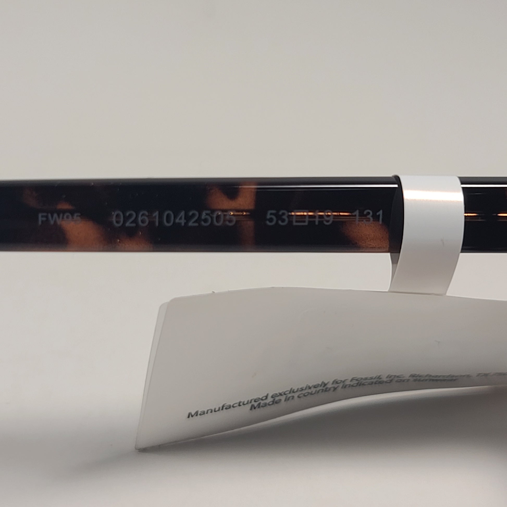 Fossil FW95 Aviator Keyhole Sunglasses Brown Tortoise Frame Brown Gradient Lens - Sunglasses