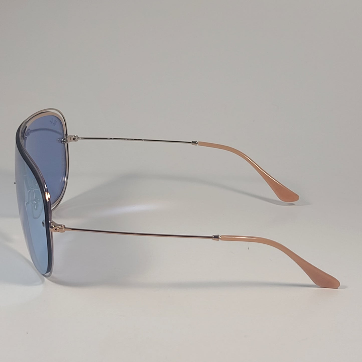 Ray-Ban RB3605N 9099/1U Shooter Shield Aviator Sunglasses Copper Frame And Lilac Lens - Sunglasses