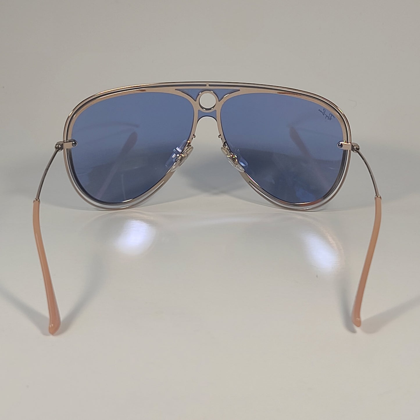 Ray-Ban RB3605N 9099/1U Shooter Shield Aviator Sunglasses Copper Frame And Lilac Lens - Sunglasses