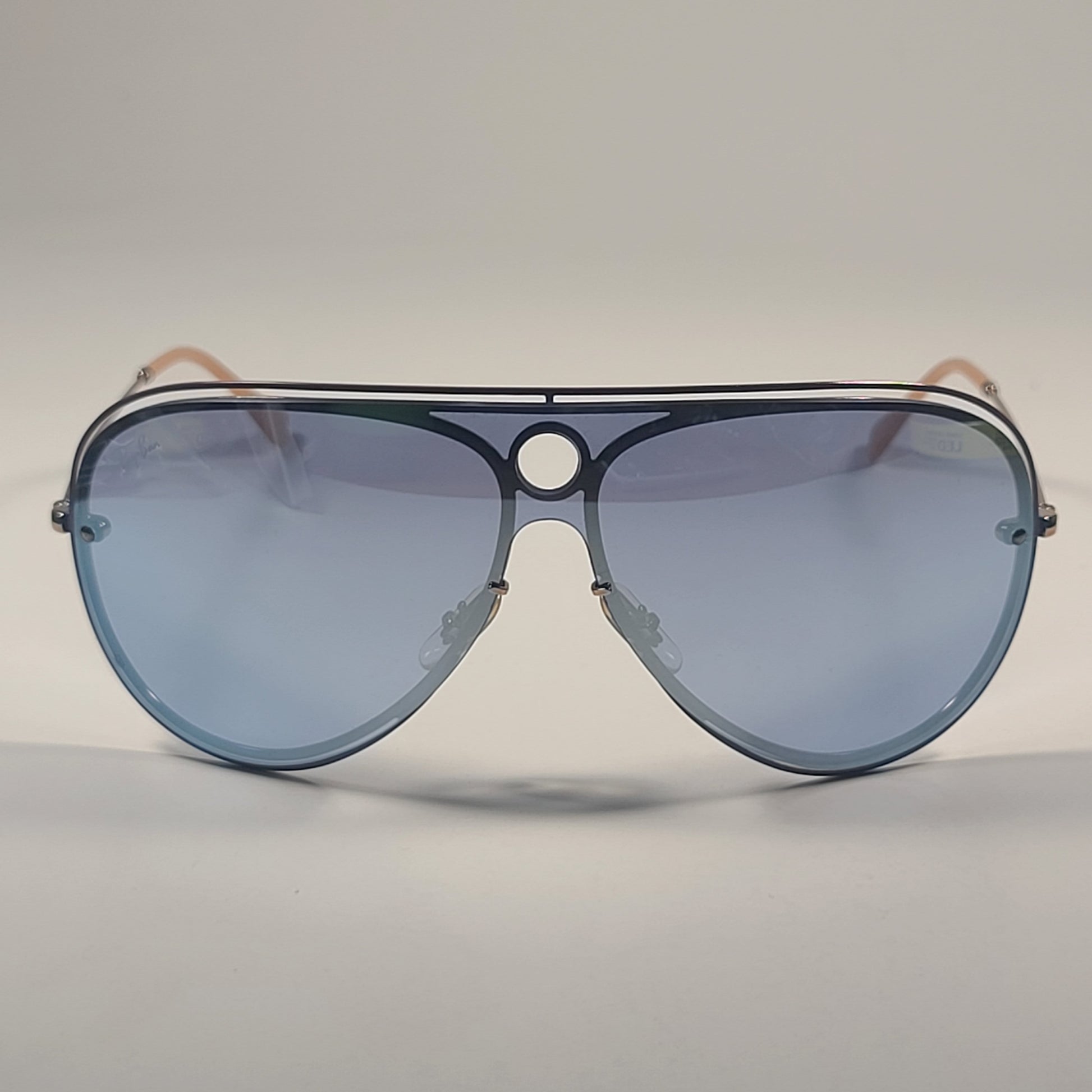 Ray-Ban RB3605N 9099/1U Shooter Shield Aviator Sunglasses Copper Frame And Lilac Lens - Sunglasses