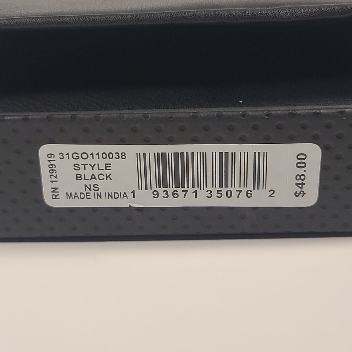 Guess Los Angeles Men’s Trifold Wallet Faux Black Red Stitching 31GO110038 - Wallets