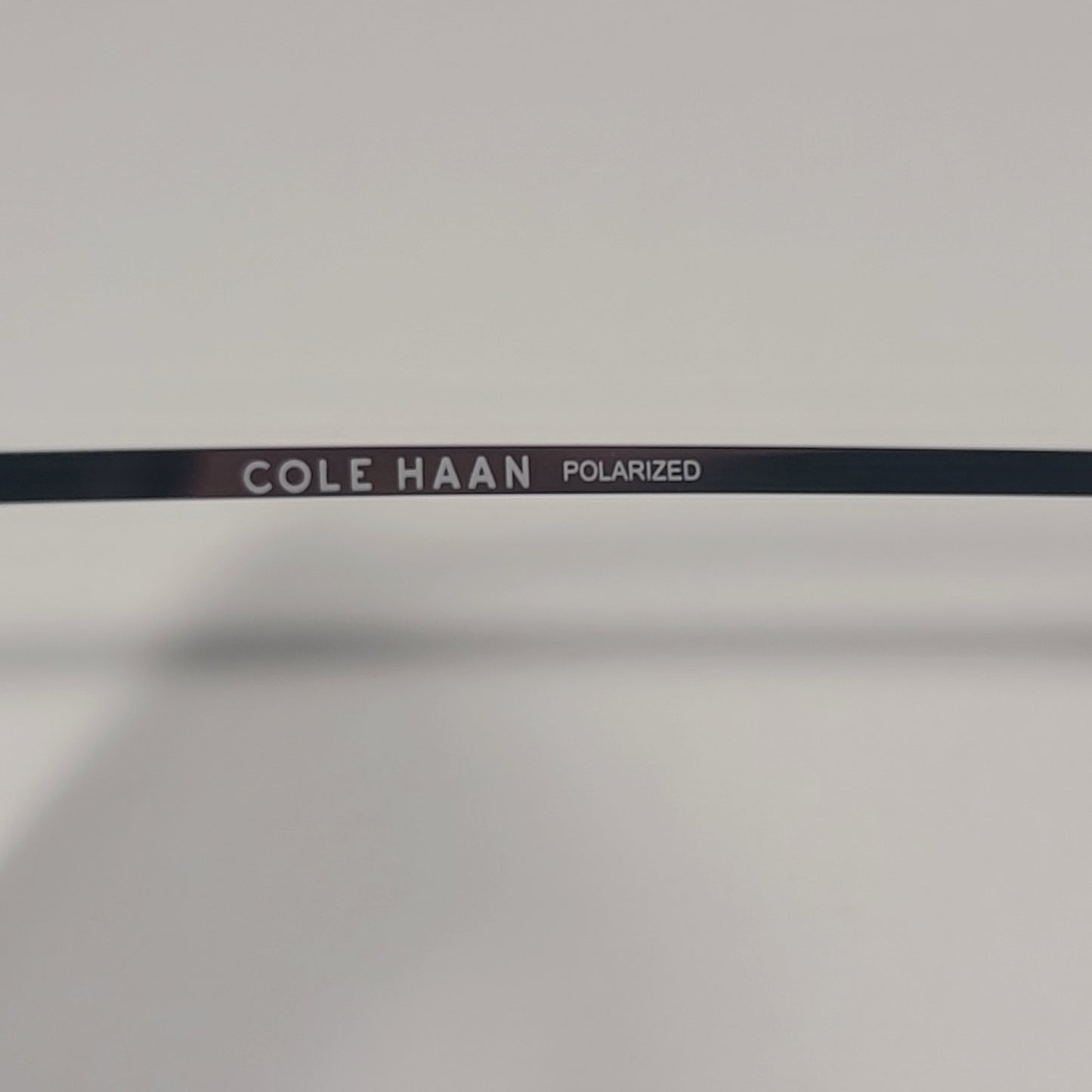 Cole Haan CH9037 001 Polarized Square Club Sunglasses Black Silver Gray Lens - Sunglasses