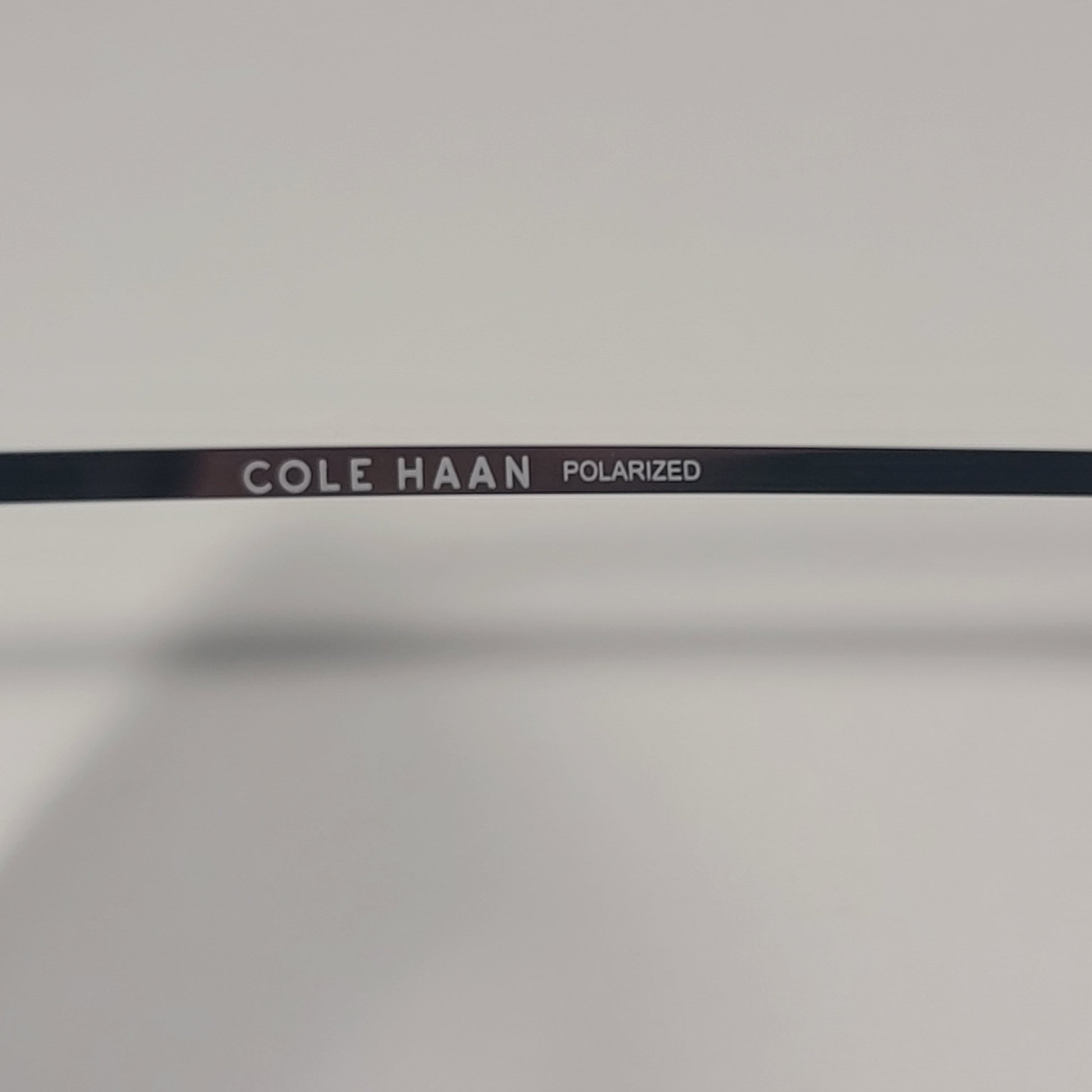 Cole Haan CH9037 001 Polarized Square Club Sunglasses Black Silver Gray Lens - Sunglasses