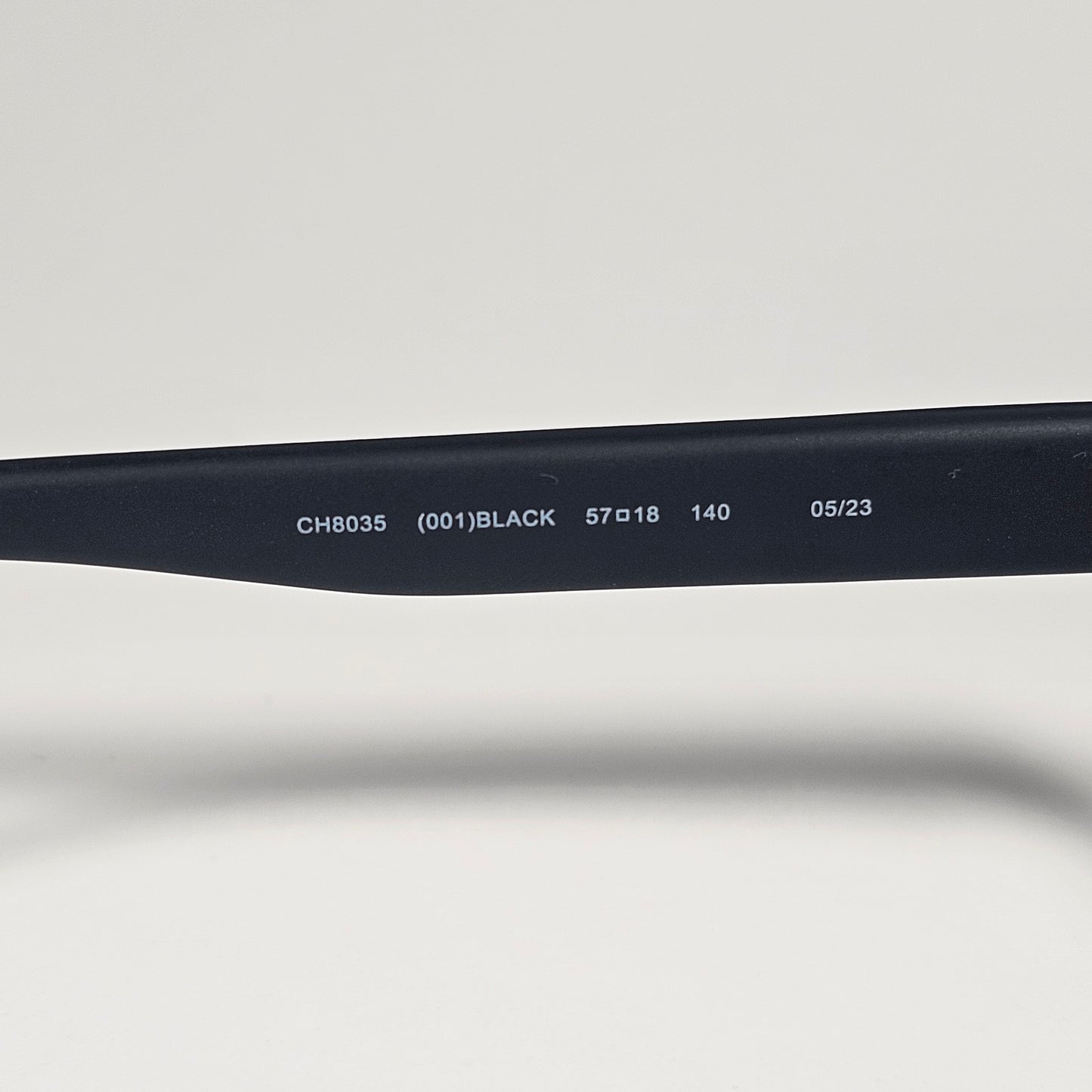 Cole Haan CH8035 001 Polarized Rectangle Sunglasses Matte Black Gray Lens - Sunglasses