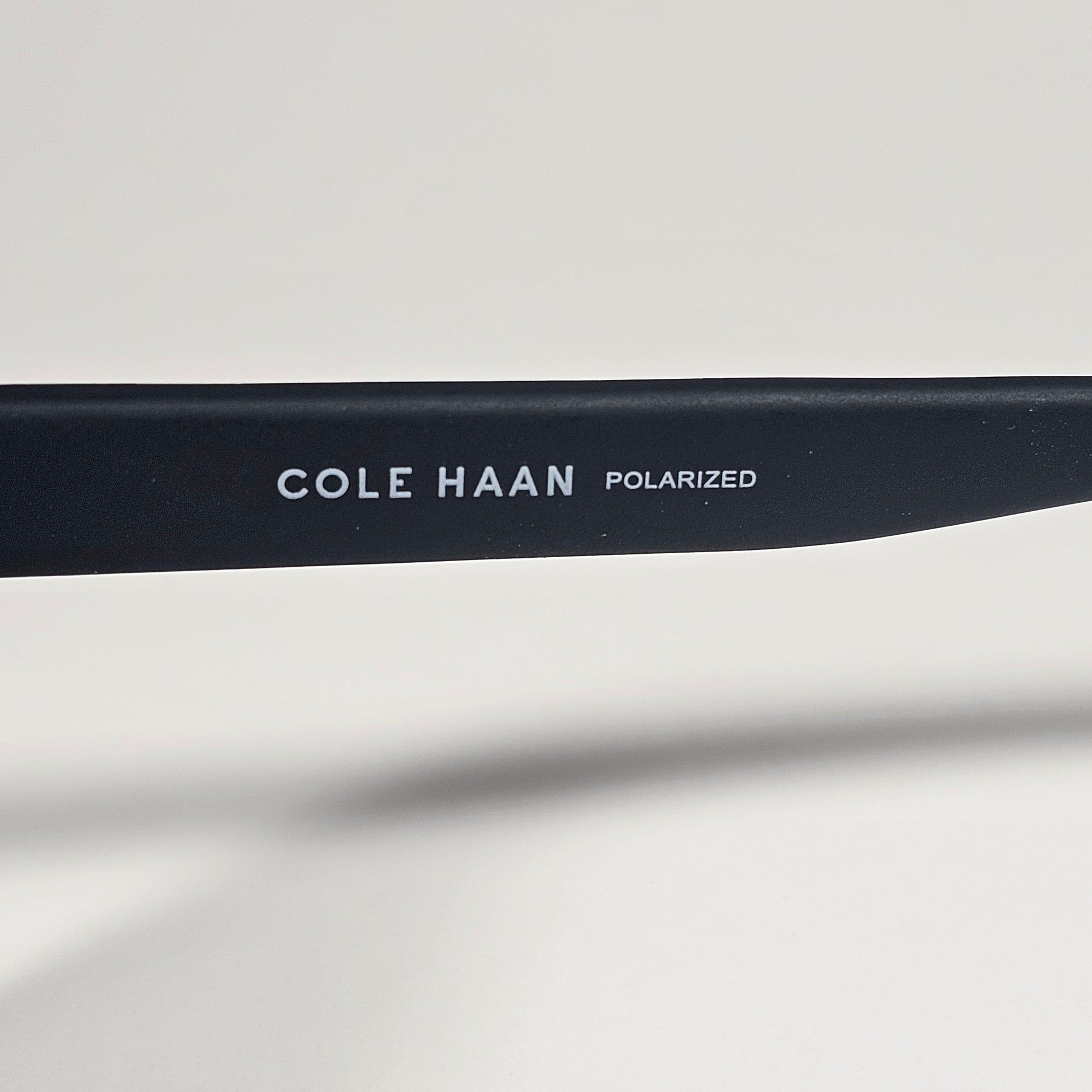 Cole Haan CH8035 001 Polarized Rectangle Sunglasses Matte Black Gray Lens - Sunglasses