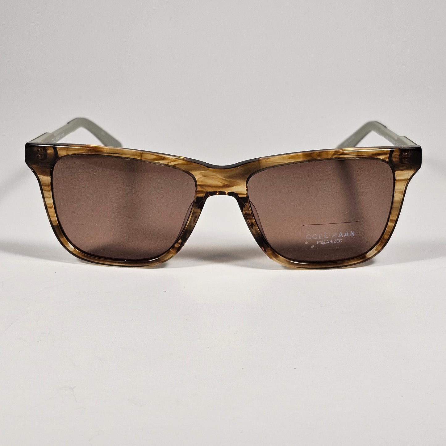 Cole Haan CH6086 210 Polarized Rectangle Sunglasses Brown Tortoise Brown Lens 54mm - Sunglasses