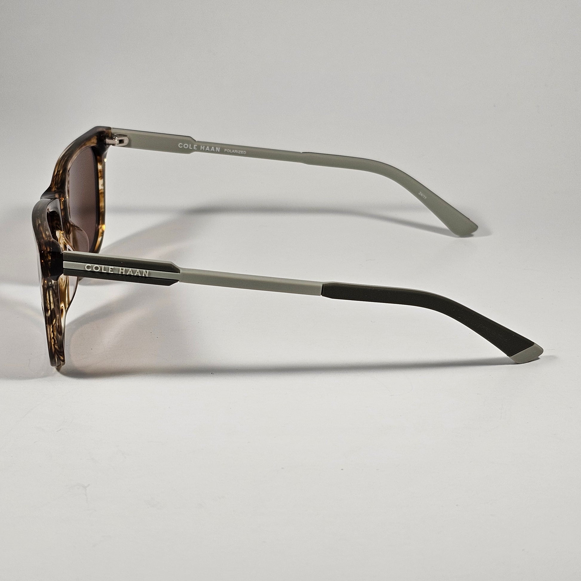 Cole Haan CH6086 210 Polarized Rectangle Sunglasses Brown Tortoise Brown Lens 54mm - Sunglasses
