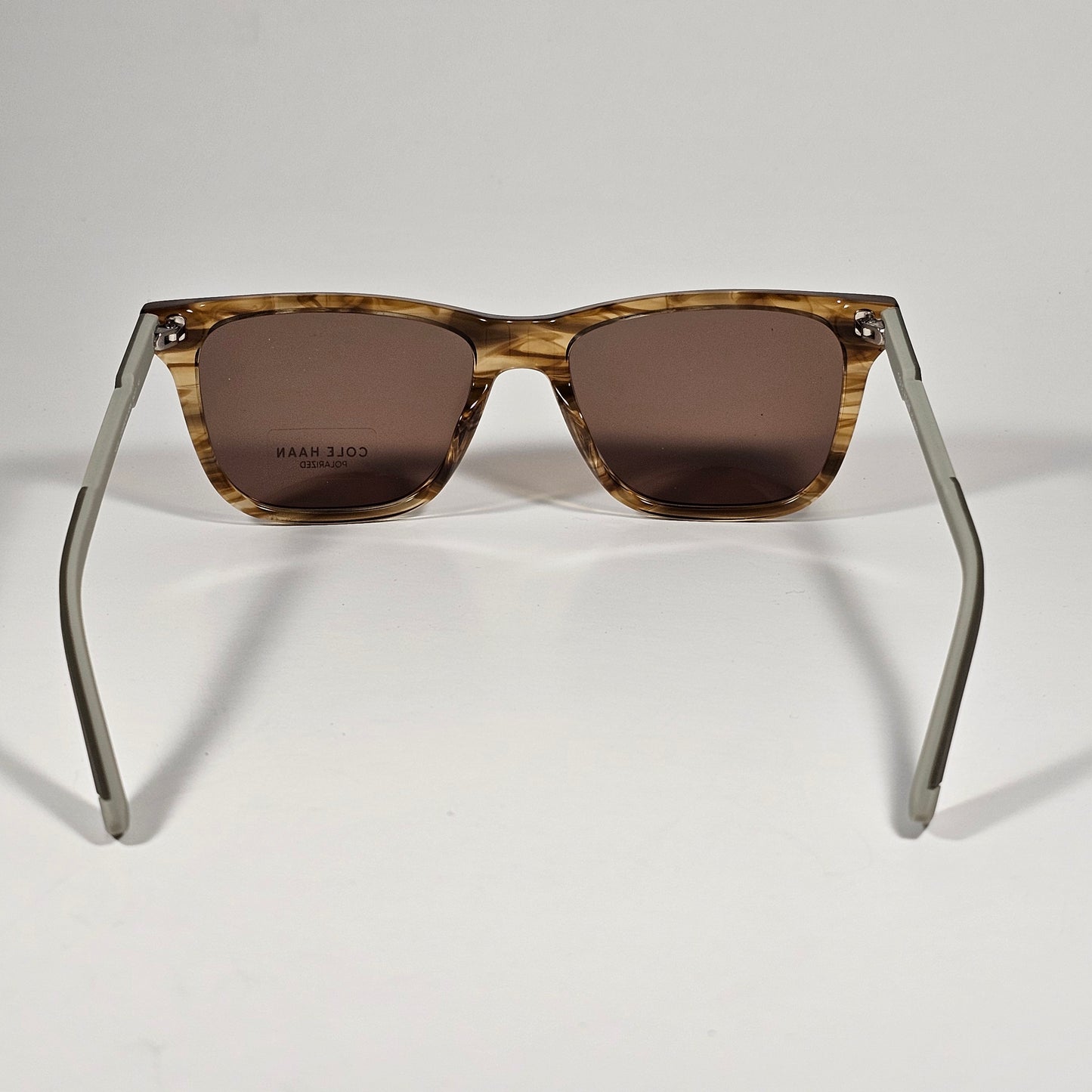 Cole Haan CH6086 210 Polarized Rectangle Sunglasses Brown Tortoise Brown Lens 54mm - Sunglasses