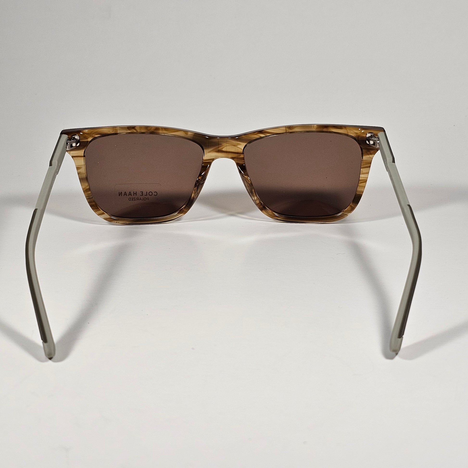 Cole Haan CH6086 210 Polarized Rectangle Sunglasses Brown Tortoise Brown Lens 54mm - Sunglasses