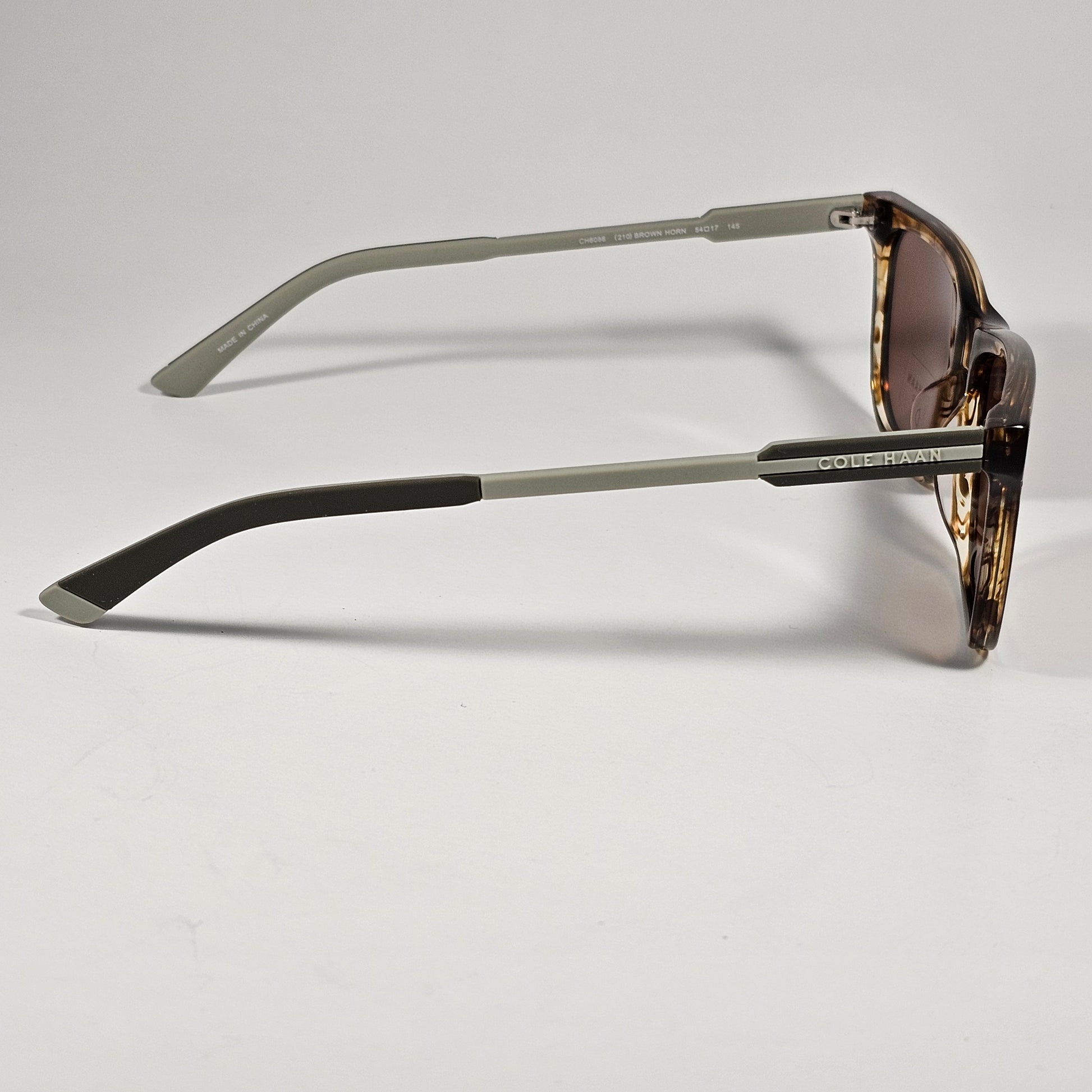 Cole Haan CH6086 210 Polarized Rectangle Sunglasses Brown Tortoise Brown Lens 54mm - Sunglasses