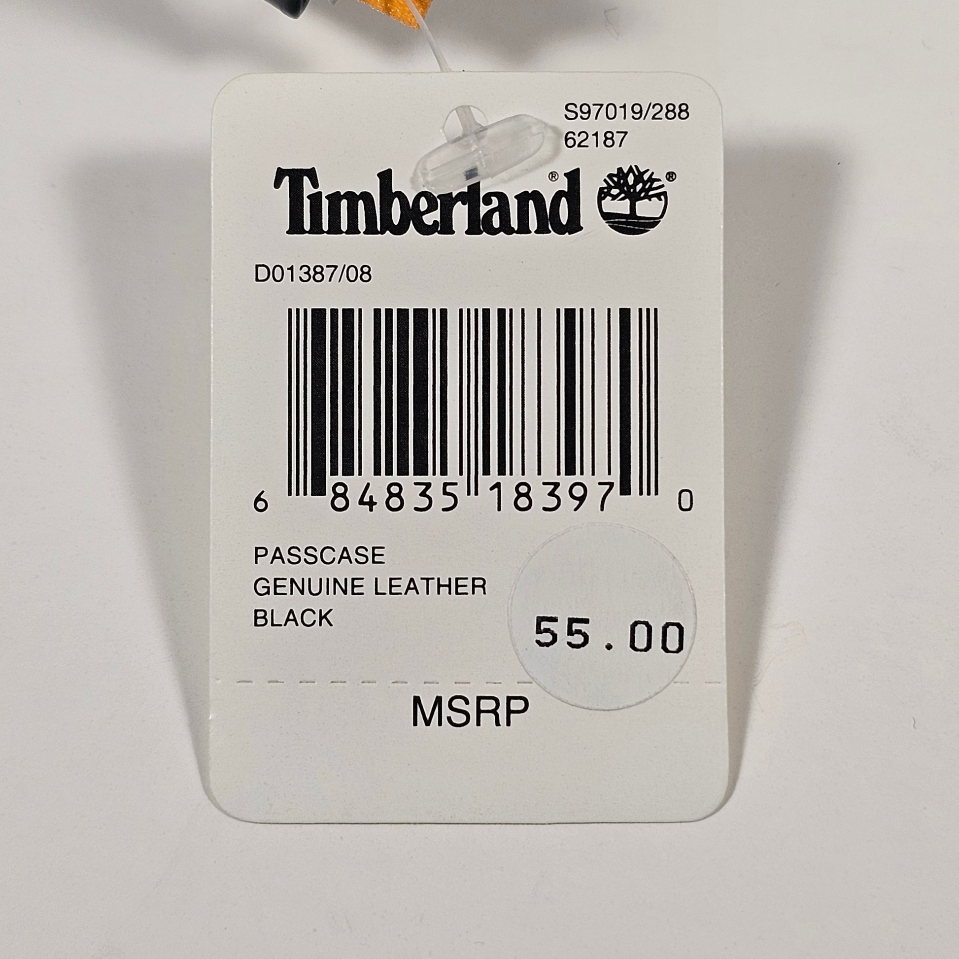 Timberland Men’s Bifold Black Stitched Genuine Leather Passcase Wallet D01387/08 - Wallets