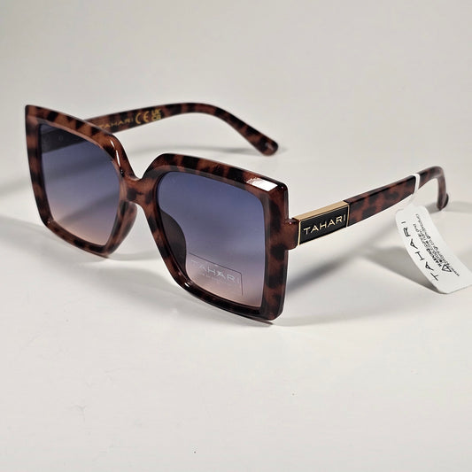 Tahari Butterfly Oversize Sunglasses Brown Tortoise Blue Pink Gradient Lens TH918 ANTS - Sunglasses