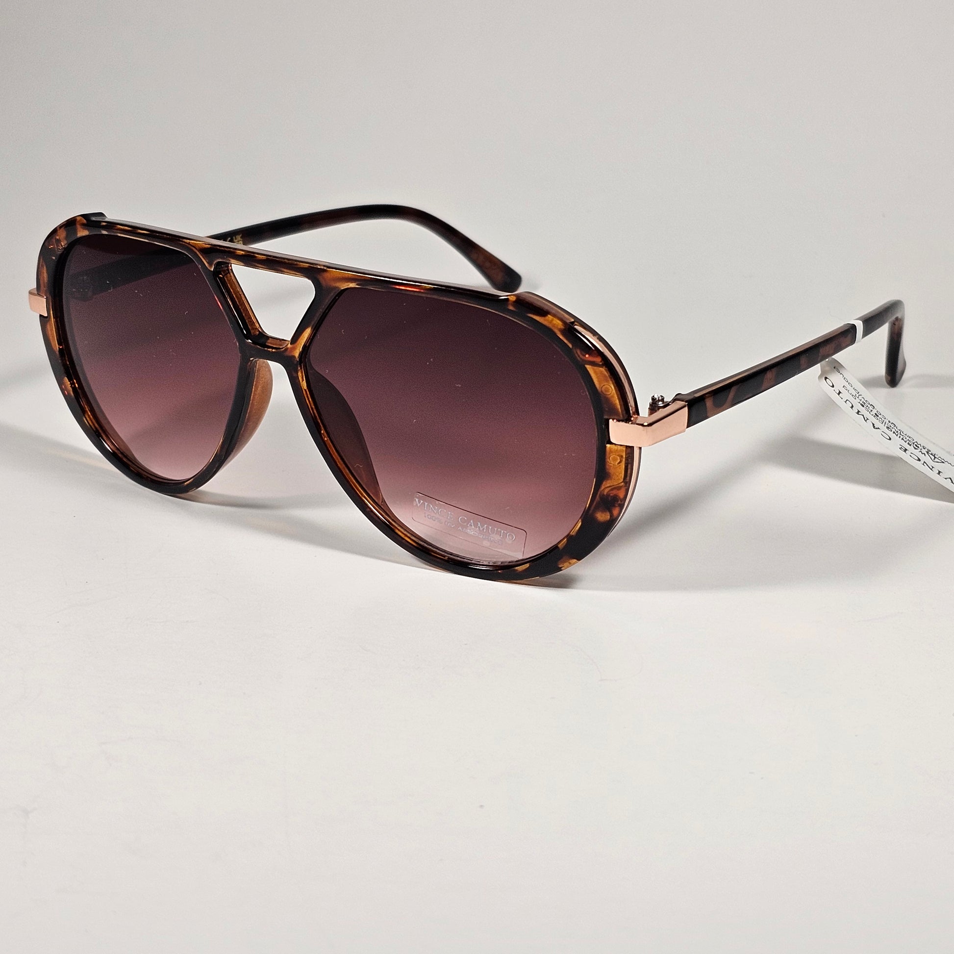 Vince Camuto VC1190 TS Aviator Sunglasses Tortoise Frame Brown Gradient Lens - Sunglasses