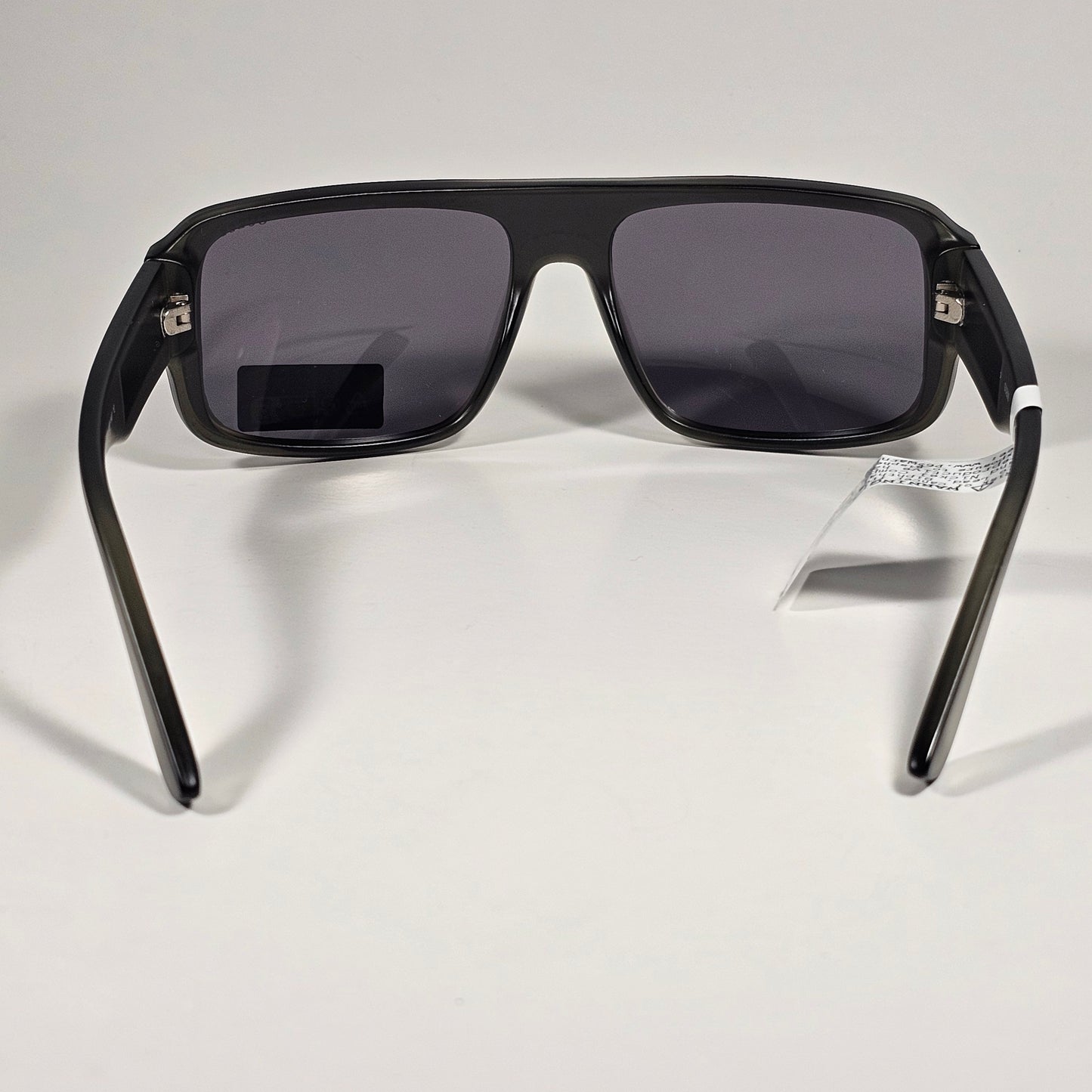 Guess GO00055 20A Rectangular Shield Wrap Sunglasses Gray Crystal And Gray Lens - Sunglasses