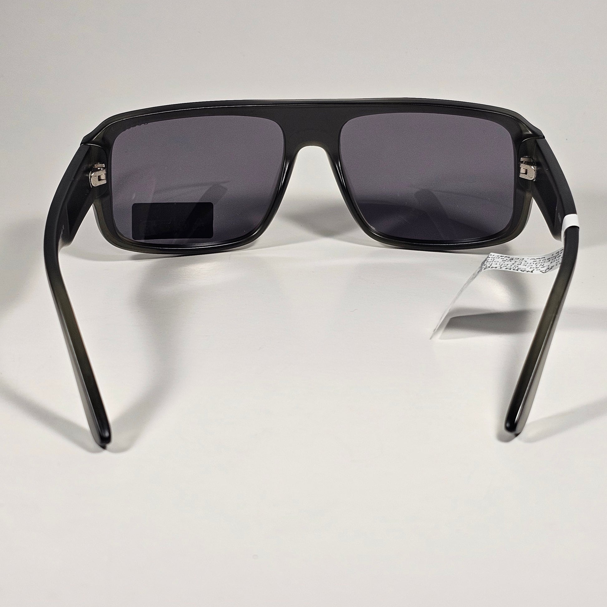 Guess GO00055 20A Rectangular Shield Wrap Sunglasses Gray Crystal And Gray Lens - Sunglasses