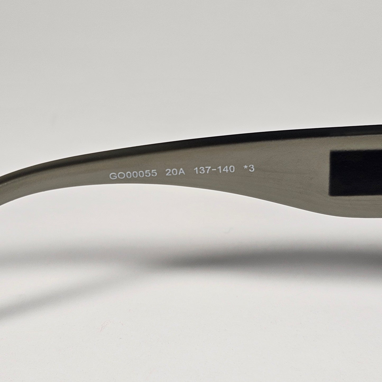 Guess GO00055 20A Rectangular Shield Wrap Sunglasses Gray Crystal And Gray Lens - Sunglasses