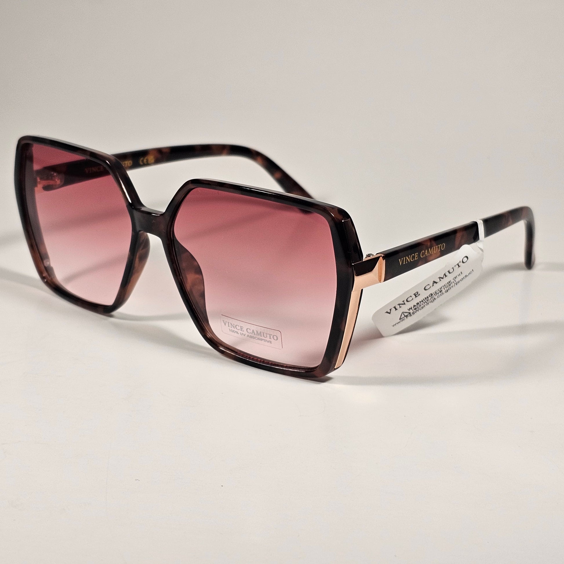 Vince Camuto VC941 PKTS Oversize Butterfly Sunglasses Brown Tortoise And Pink Gradient Lens - Sunglasses