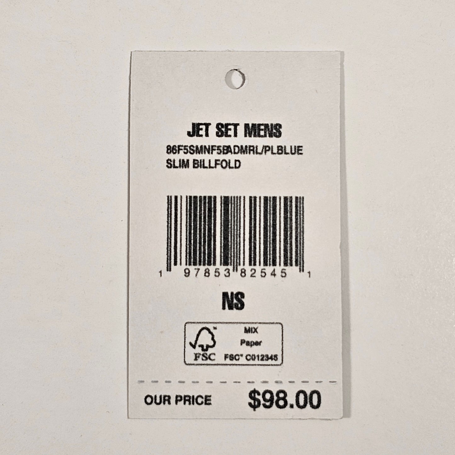 Michael Kors Men’s ’Jet Set’ Bifold Admiral And Pale Blue MK Canvas Slim Wallet 86F5SMNF5B - Wallets