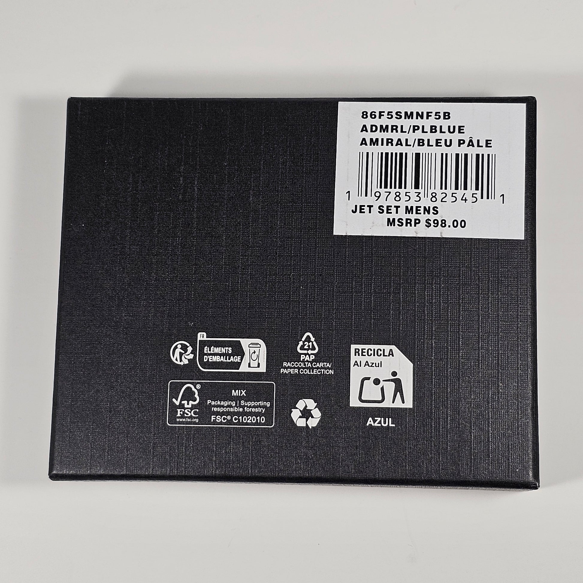 Michael Kors Men’s ’Jet Set’ Bifold Admiral And Pale Blue MK Canvas Slim Wallet 86F5SMNF5B - Wallets