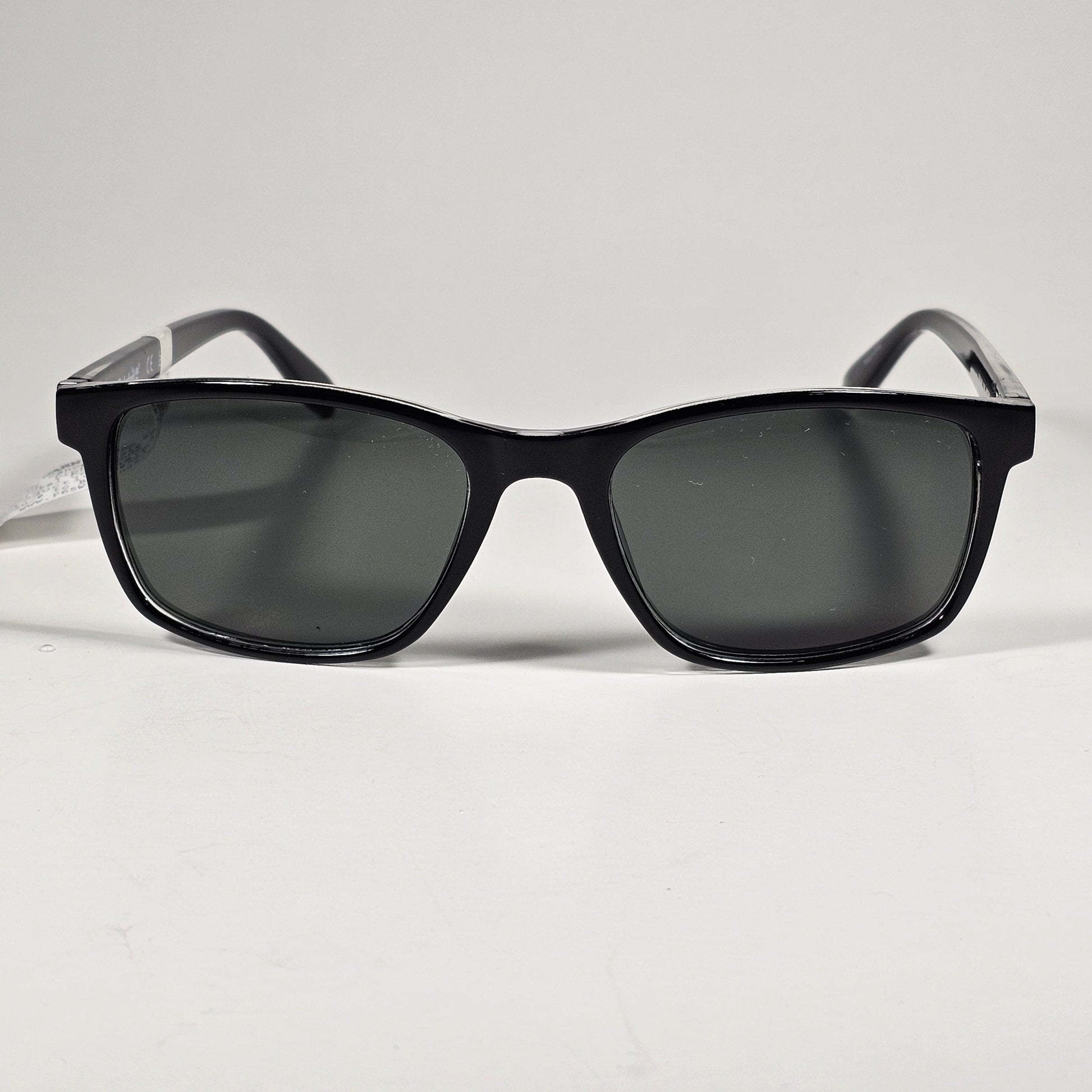 Timberland Rectangle Sunglasses Shiny Black Frame Green Lens TB7146 01N - Sunglasses