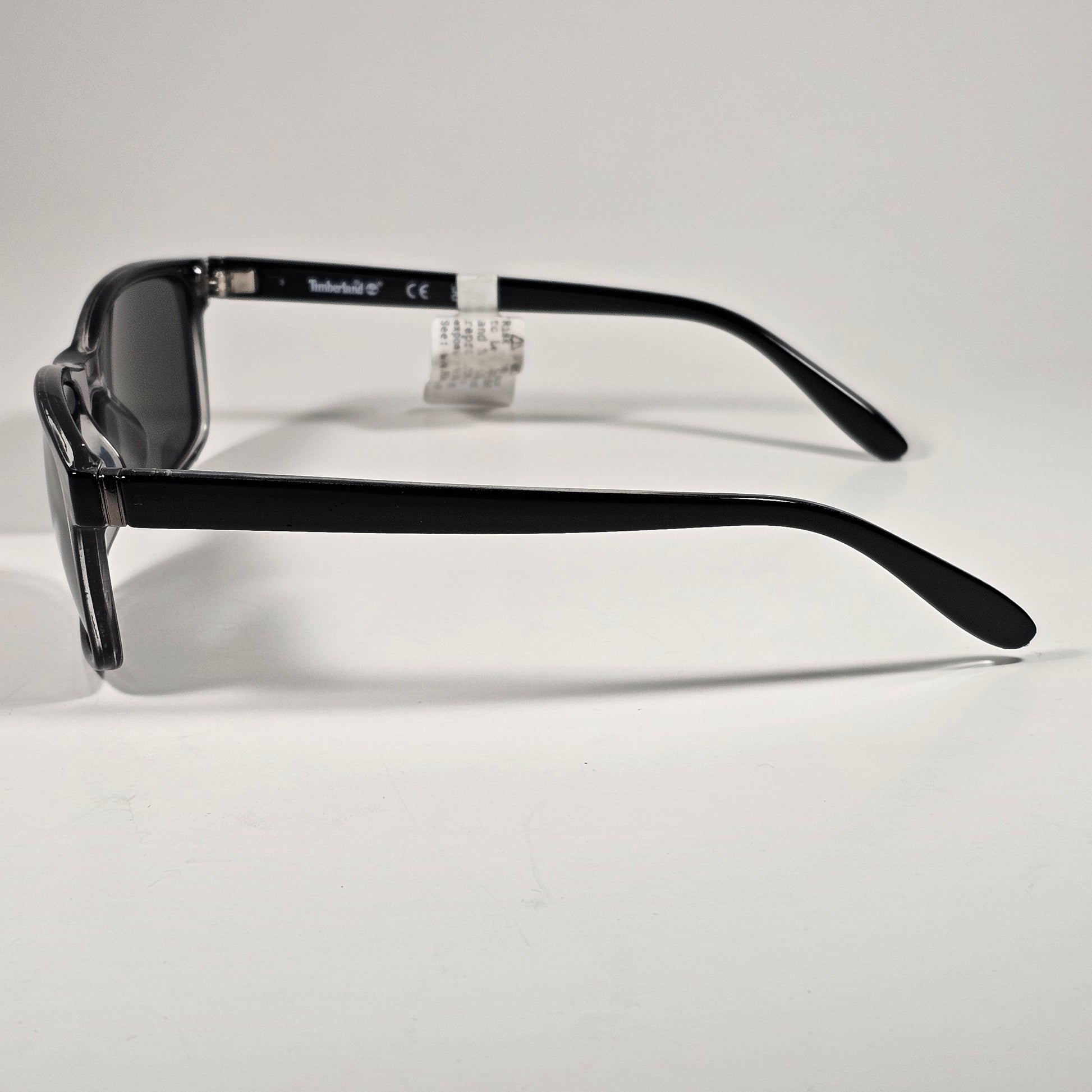 Timberland Rectangle Sunglasses Shiny Black Frame Green Lens TB7146 01N - Sunglasses