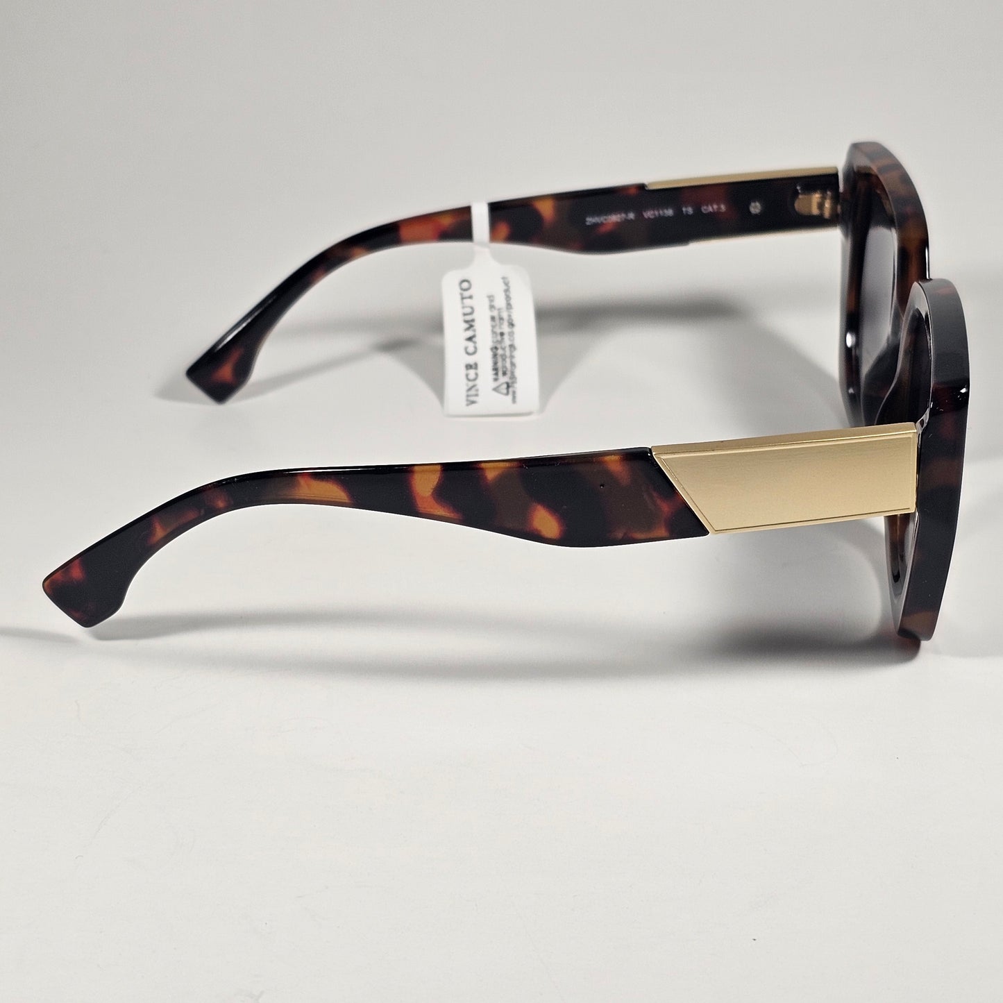 Vince Camuto VC1136 TS Cat Eye Sunglasses Brown Tortoise Gold Gray Gradient Lens - Sunglasses