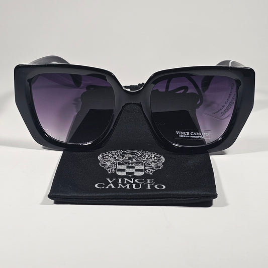 Vince Camuto VC1136 OX Cat Eye Sunglasses Shiny Black Smoke Gradient Lens - Sunglasses