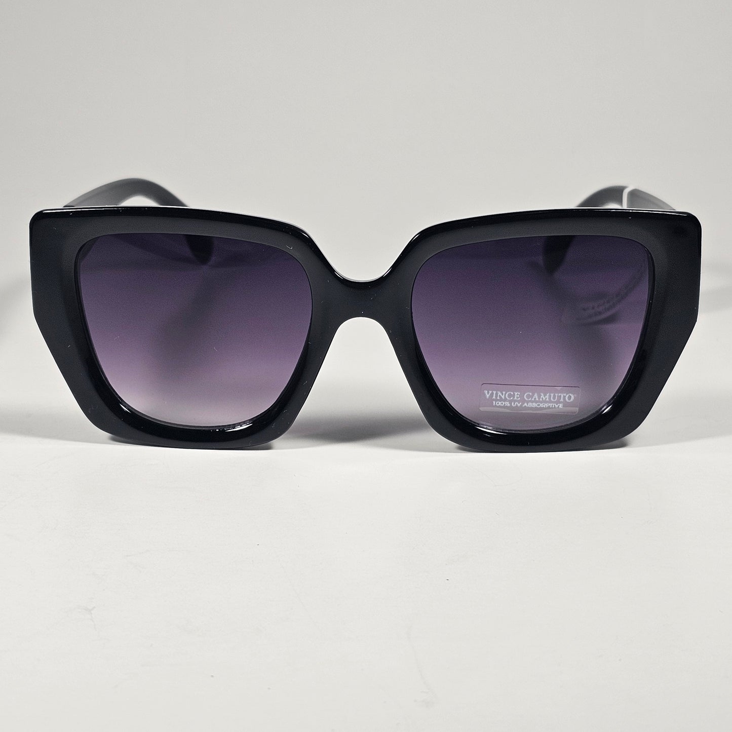 Vince Camuto VC1136 OX Cat Eye Sunglasses Shiny Black Smoke Gradient Lens - Sunglasses