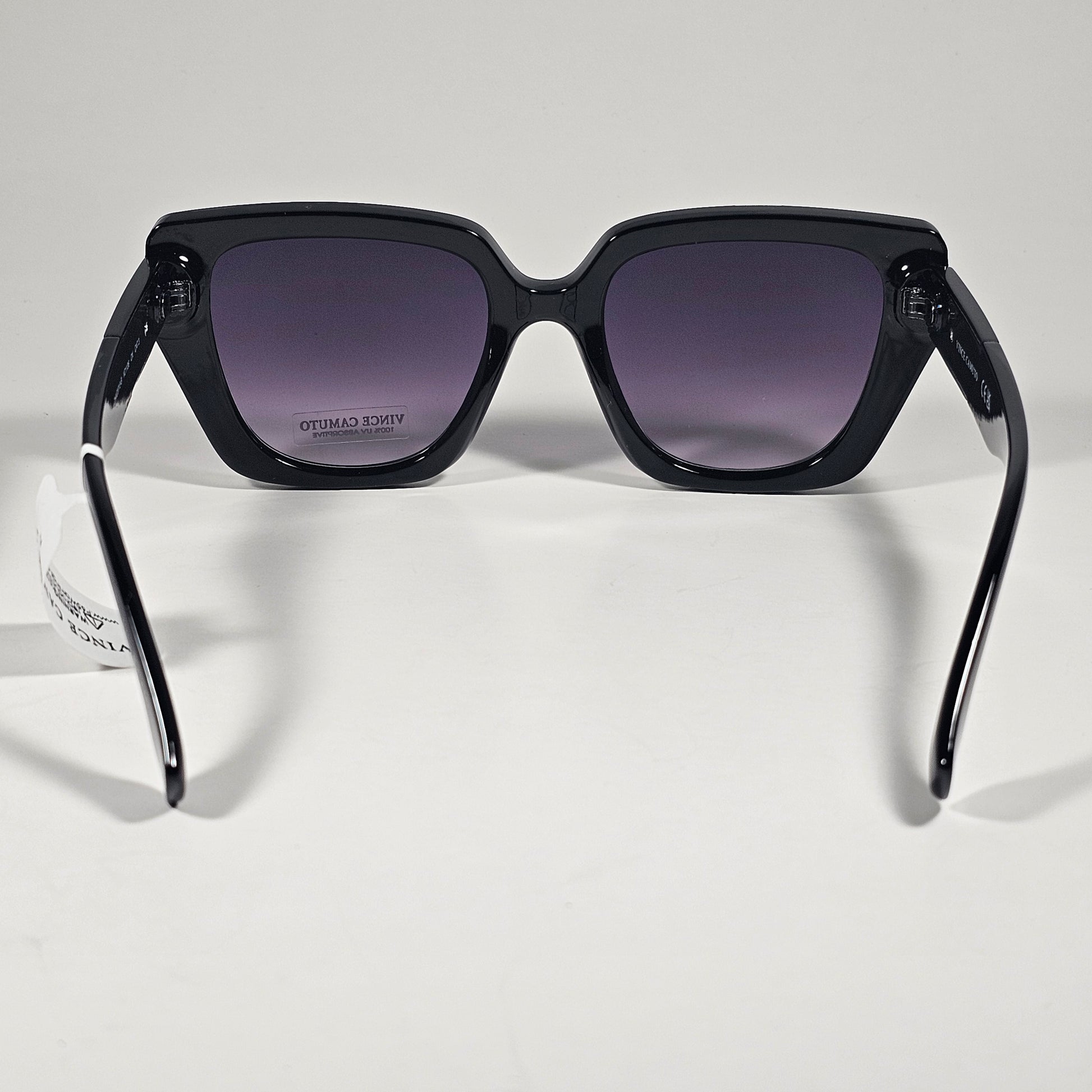 Vince Camuto VC1136 OX Cat Eye Sunglasses Shiny Black Smoke Gradient Lens - Sunglasses