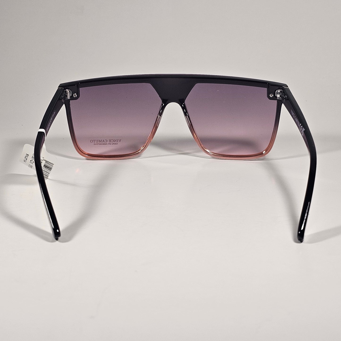 Vince Camuto VC1067 OX Shield Flat Top Sunglasses Black And Pink Smoke Gradient - Sunglasses