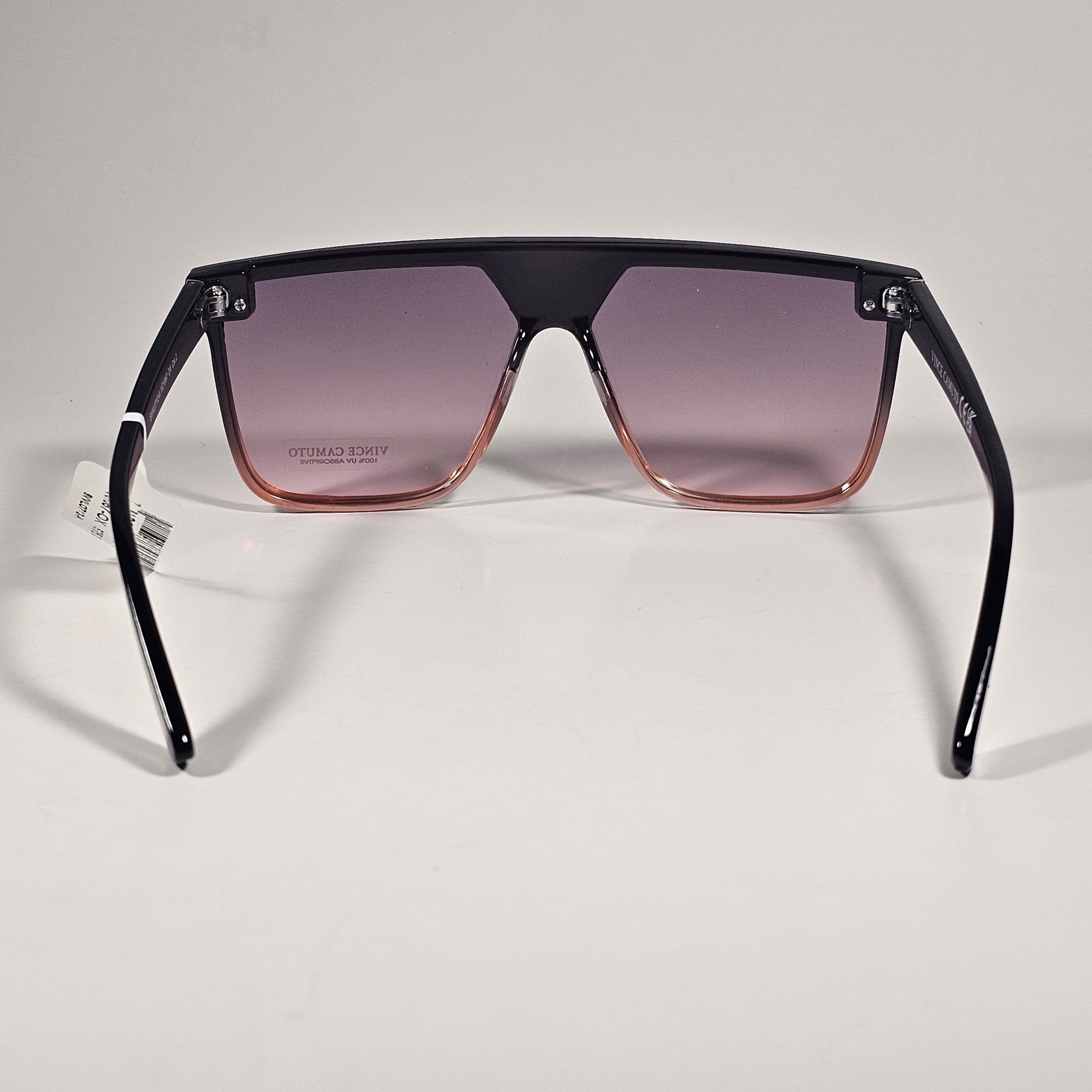 Vince Camuto VC1067 OX Shield Flat Top Sunglasses Black And Pink Smoke Gradient - Sunglasses