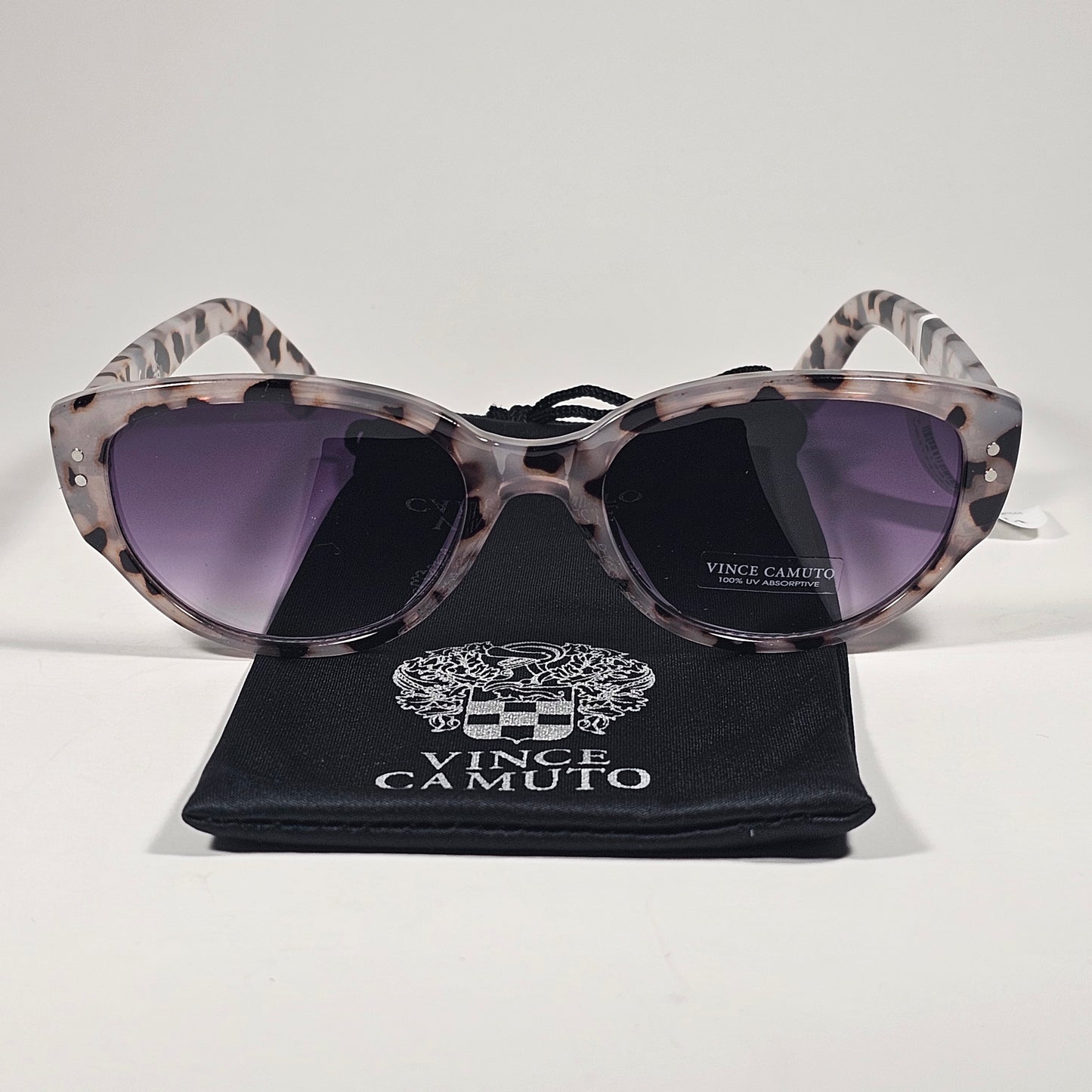 Vince Camuto VC1174 GYTS Cat Eye Sunglasses Gray Tortoise Smoke Gradient Lens - Sunglasses