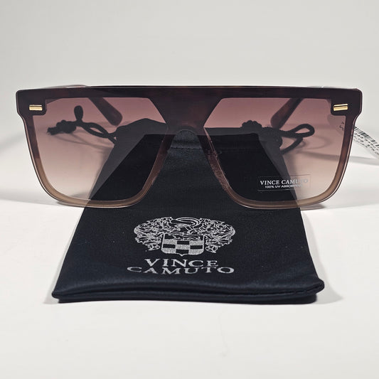 Vince Camuto VC1067 TS Shield Flat Top Sunglasses Brown Tortoise Brown Gradient - Sunglasses