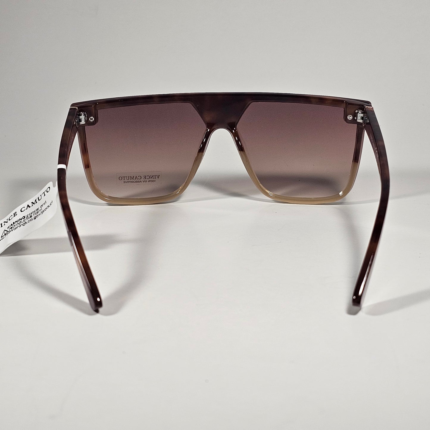 Vince Camuto VC1067 TS Shield Flat Top Sunglasses Brown Tortoise Brown Gradient - Sunglasses