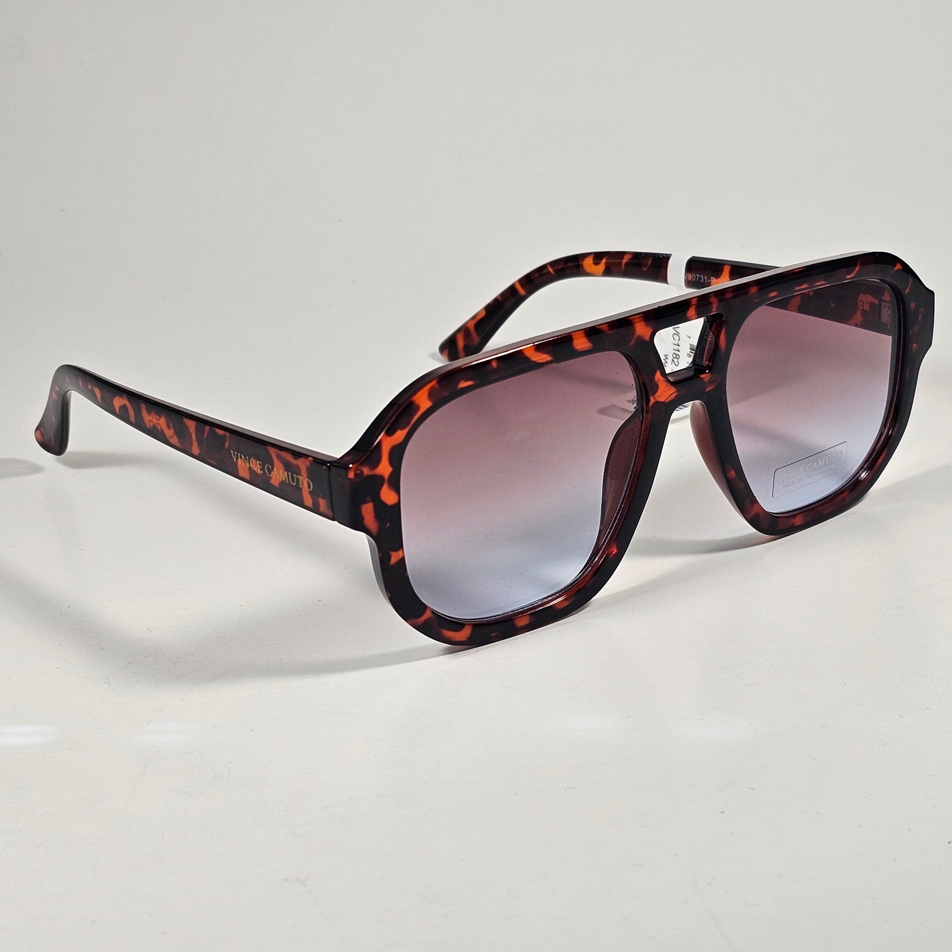 Vince Camuto VC1182 TS Aviator Sunglasses Tortoise Frame Brown Gradient Lens - Sunglasses
