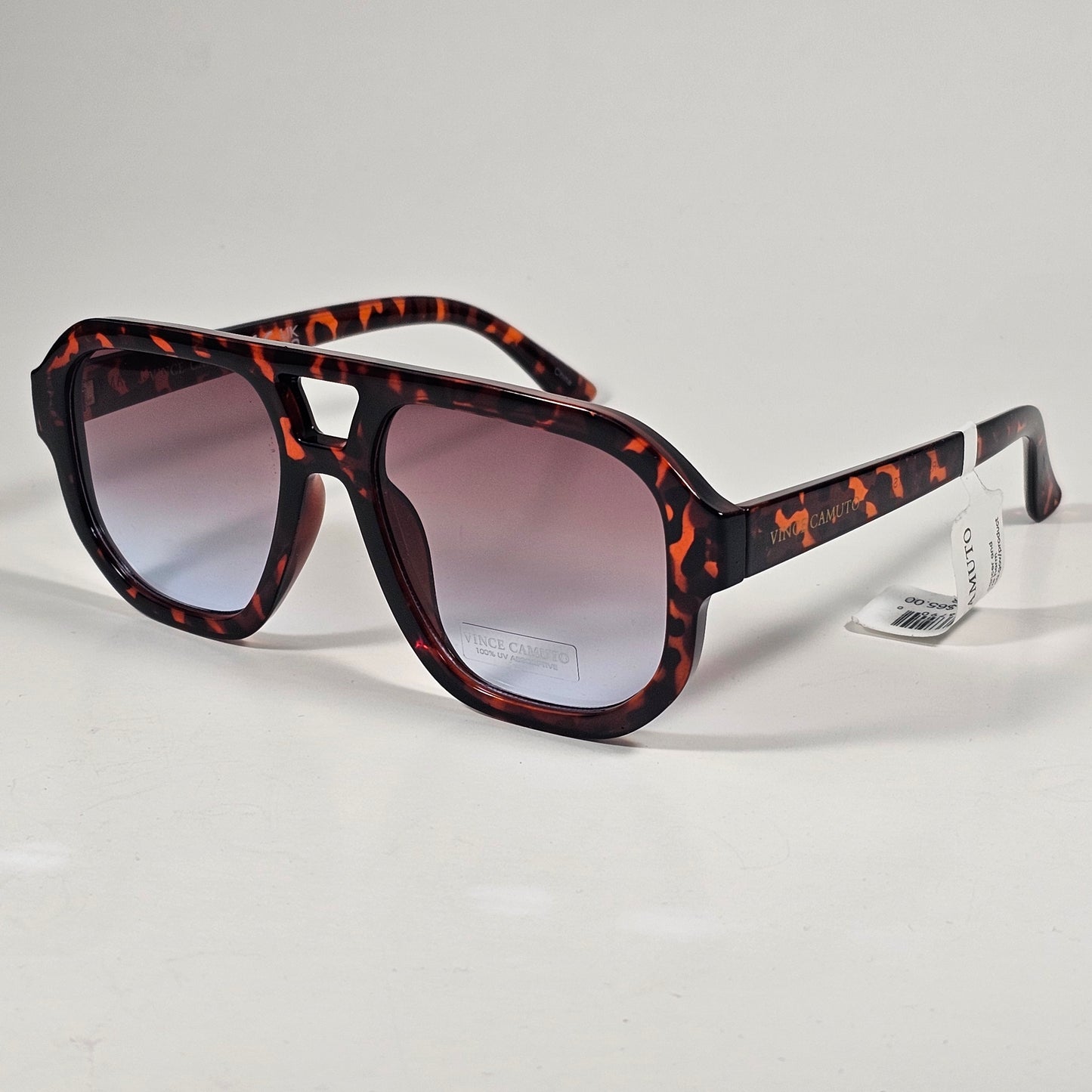 Vince Camuto VC1182 TS Aviator Sunglasses Tortoise Frame Brown Gradient Lens - Sunglasses
