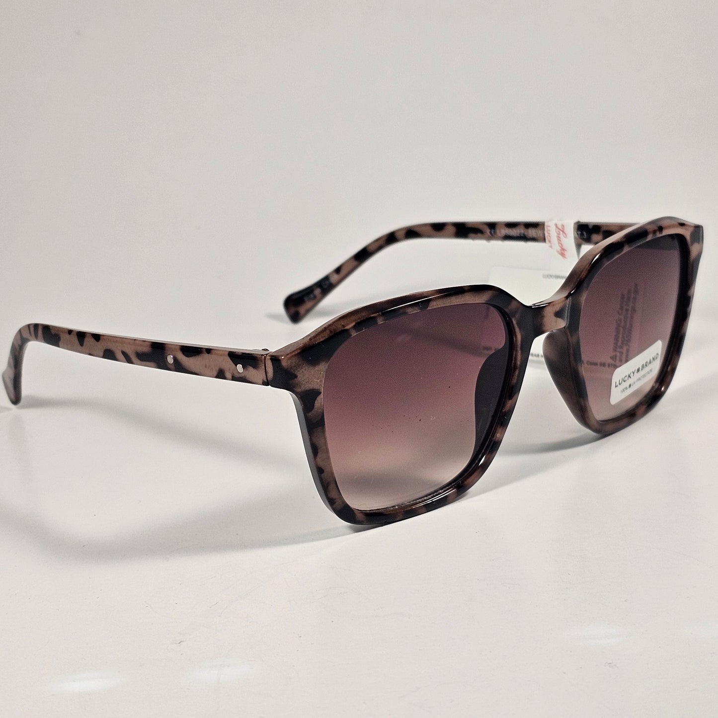 Lucky Brand LB59022 5EW1 GN2 Sunglasses Square Frame Light Brown Tortoise And Gradient - Sunglasses