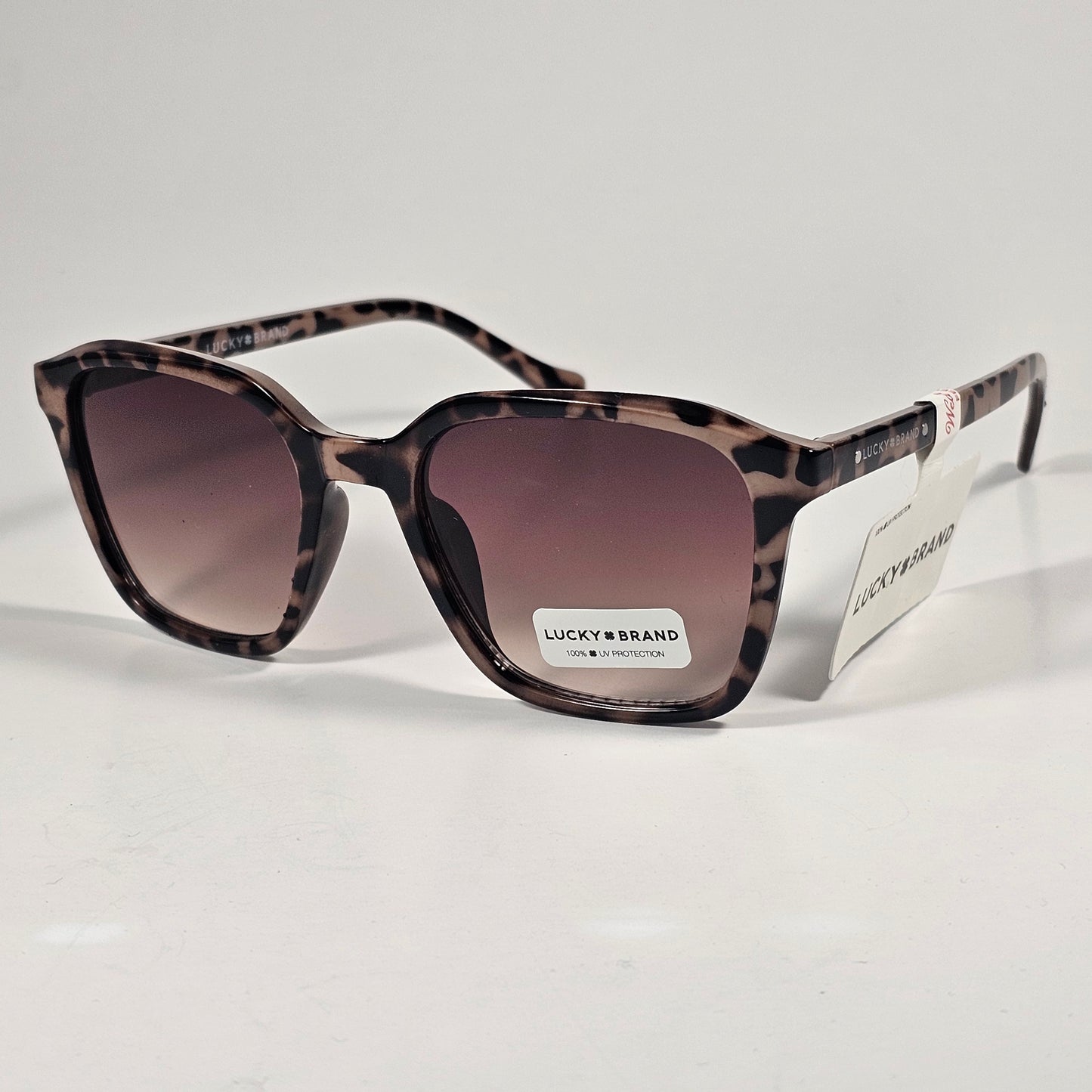 Lucky Brand LB59022 5EW1 GN2 Sunglasses Square Frame Light Brown Tortoise And Gradient - Sunglasses