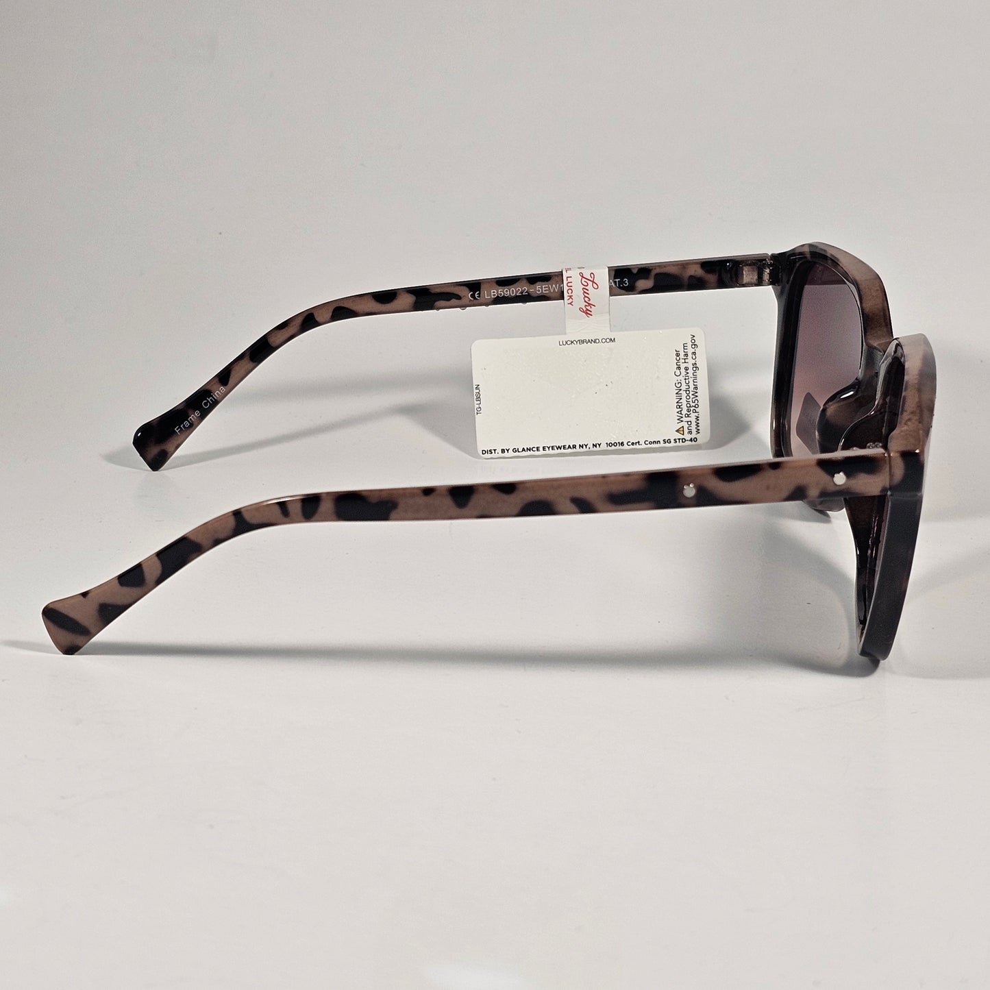 Lucky Brand LB59022 5EW1 GN2 Sunglasses Square Frame Light Brown Tortoise And Gradient - Sunglasses