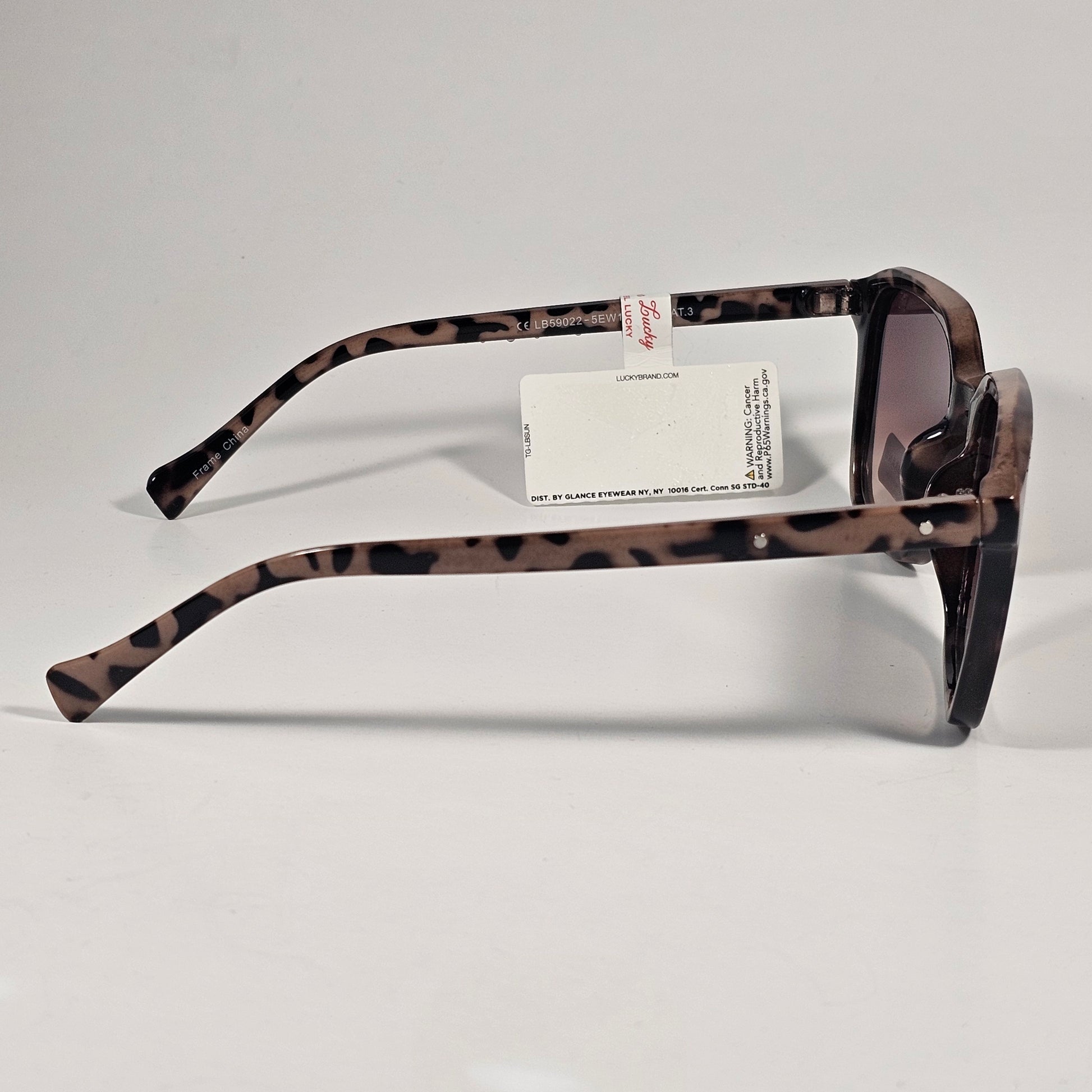 Lucky Brand LB59022 5EW1 GN2 Sunglasses Square Frame Light Brown Tortoise And Gradient - Sunglasses