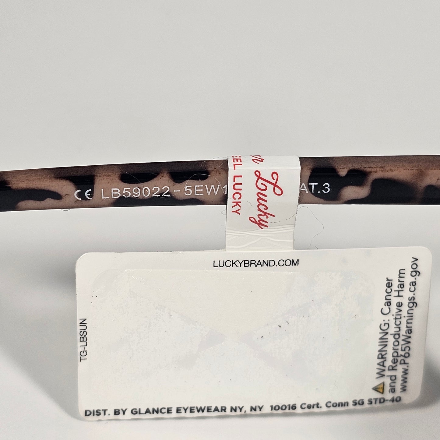 Lucky Brand LB59022 5EW1 GN2 Sunglasses Square Frame Light Brown Tortoise And Gradient - Sunglasses