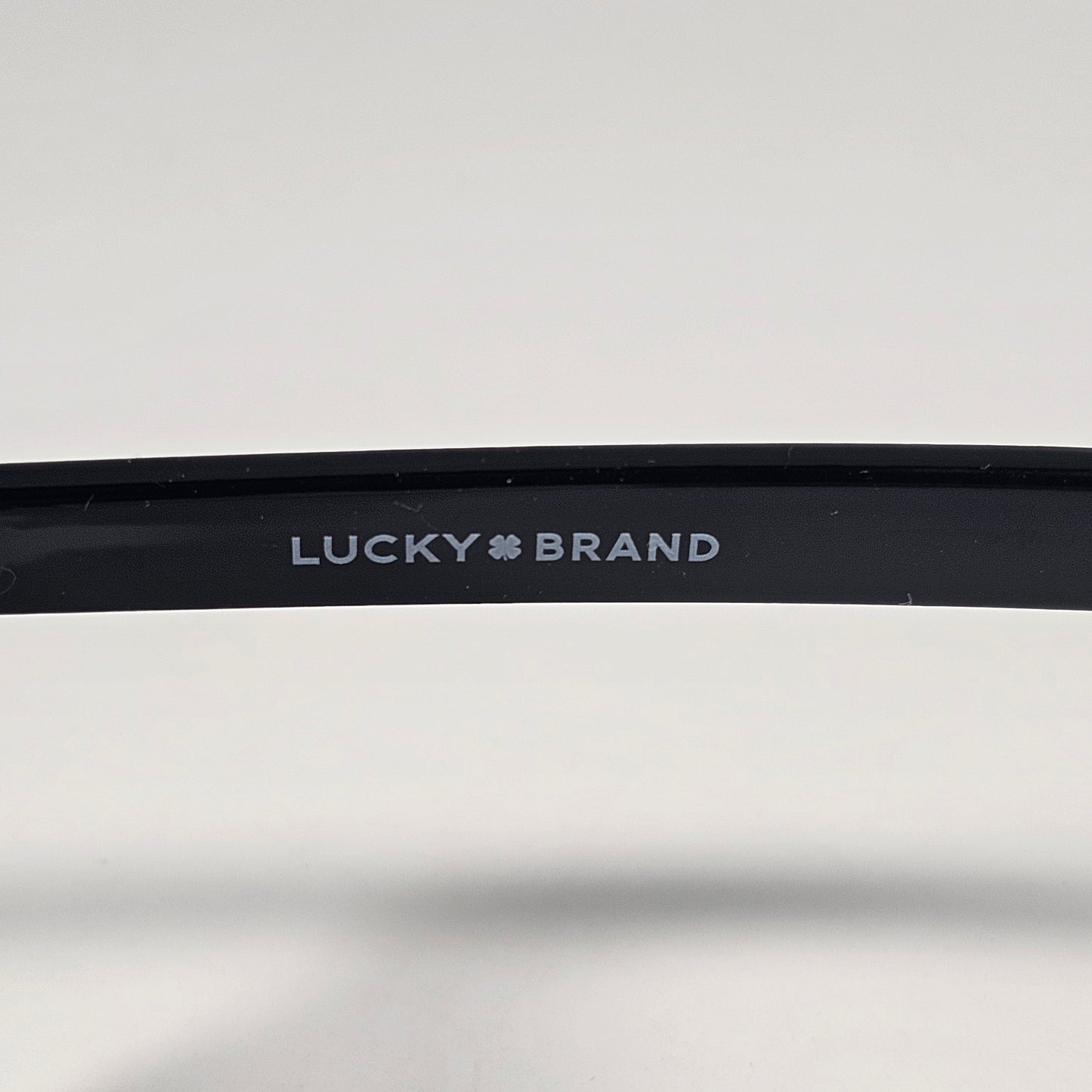 Lucky Brand LB59014 5JB G15 Rectangular Sunglasses Black And Crystal Frame Green Tinted Lens - Sunglasses