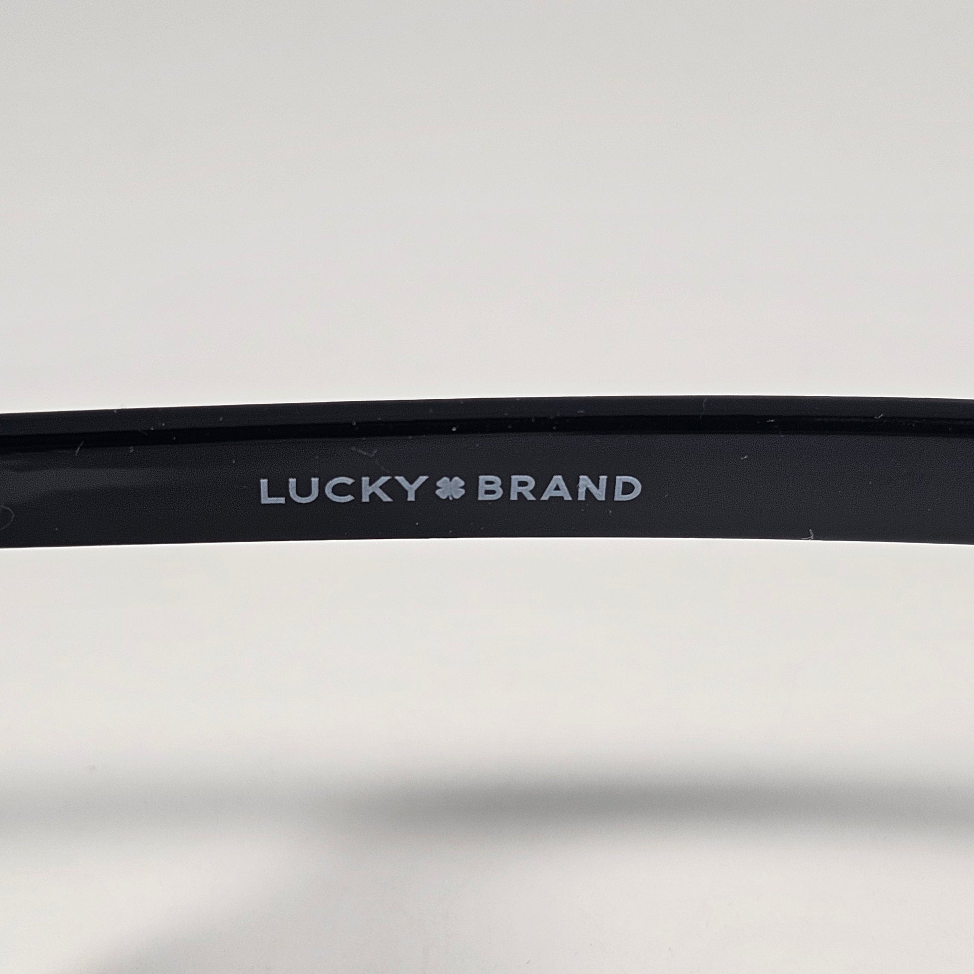 Lucky Brand LB59014 5JB G15 Rectangular Sunglasses Black And Crystal Frame Green Tinted Lens - Sunglasses