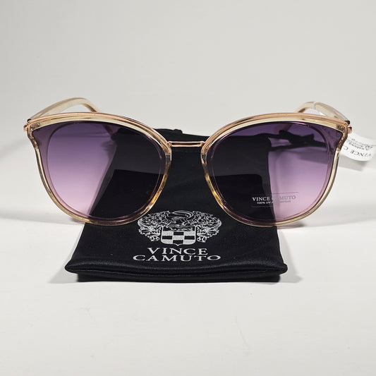 Vince Camuto VC1184 ND Cat Eye Sunglasses Nude Crystal Frame Purple Gradient Lens - Sunglasses